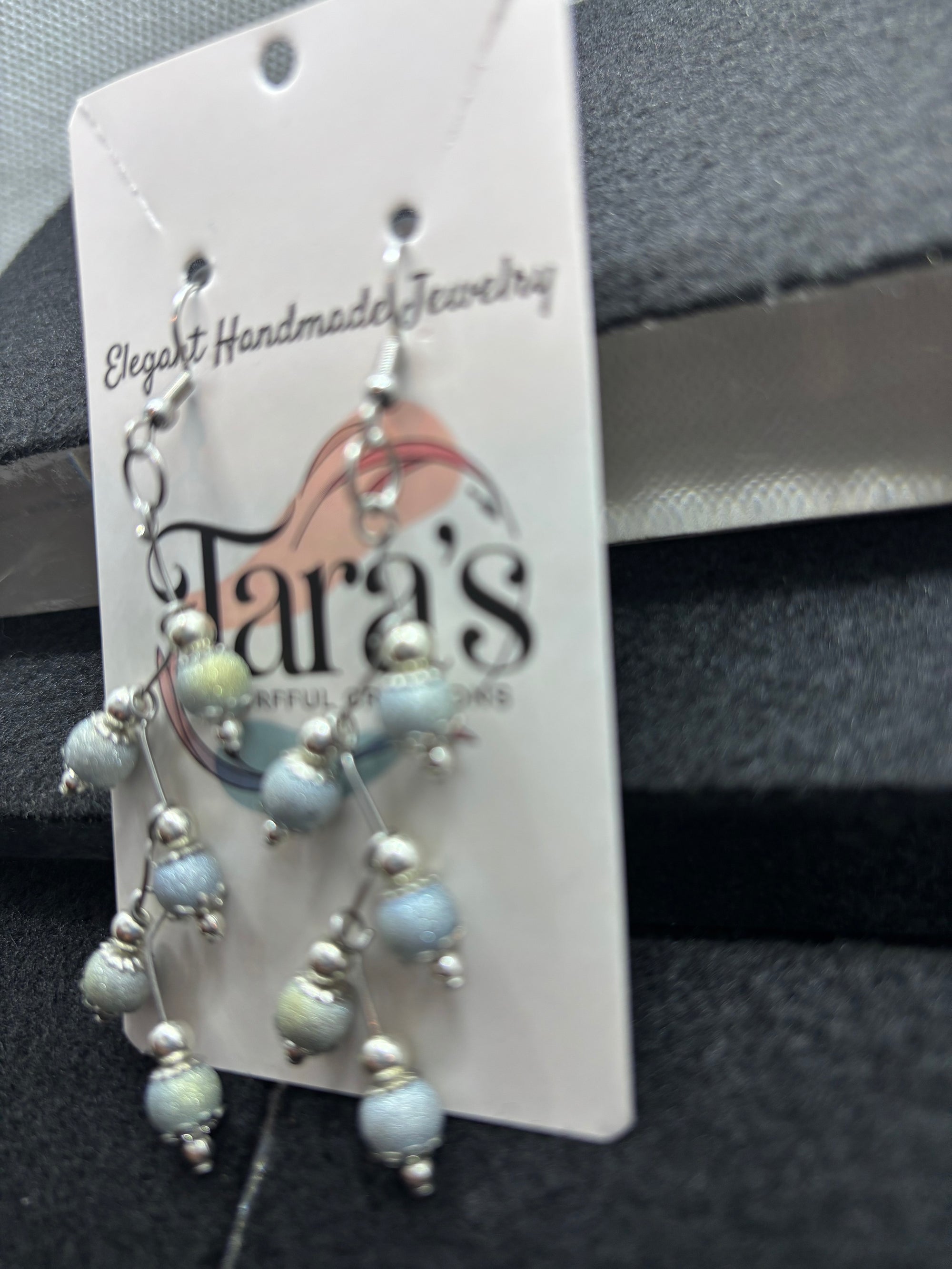 Frosted Blue Stager Earrings