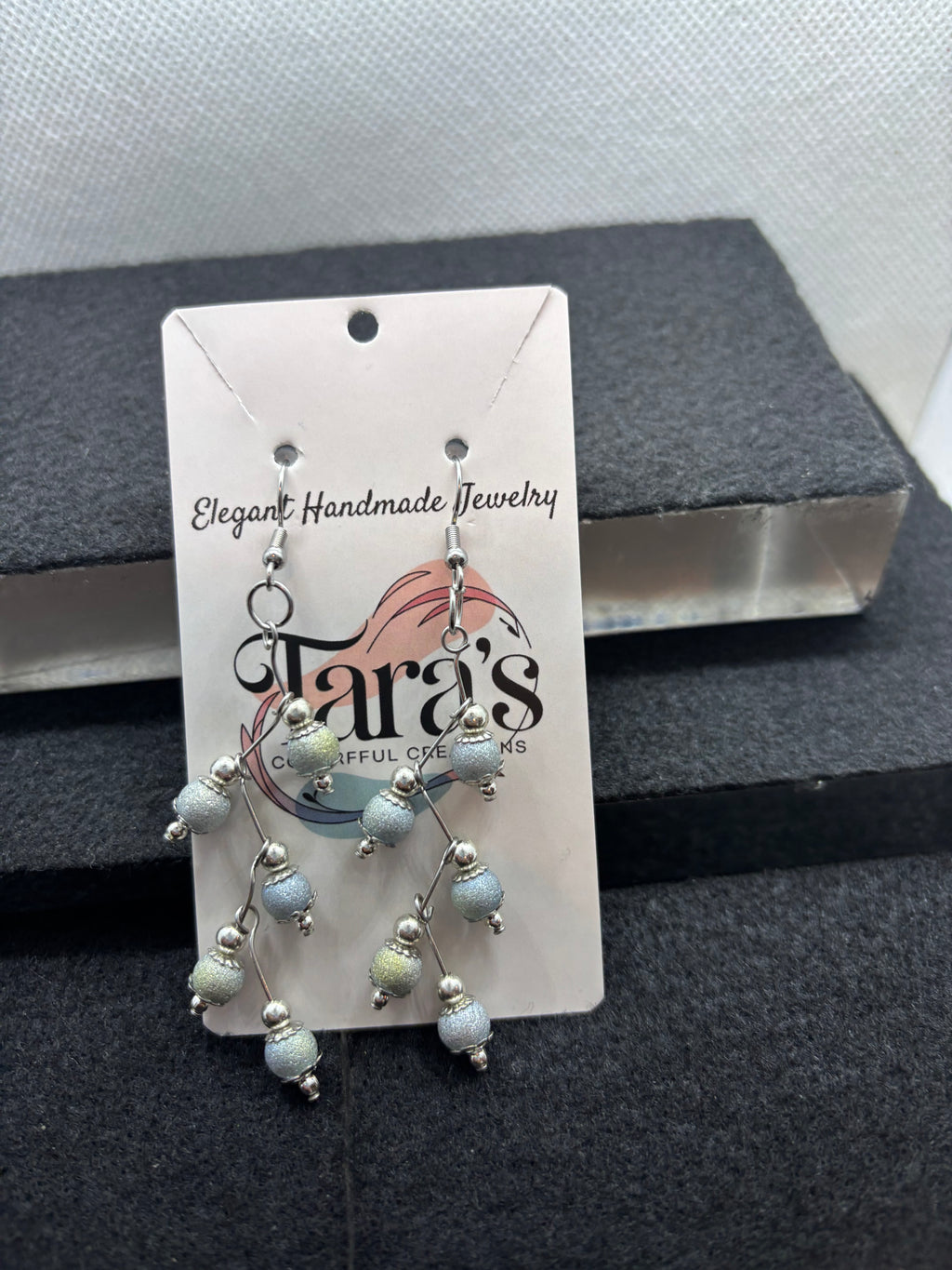 Frosted Blue Stager Earrings