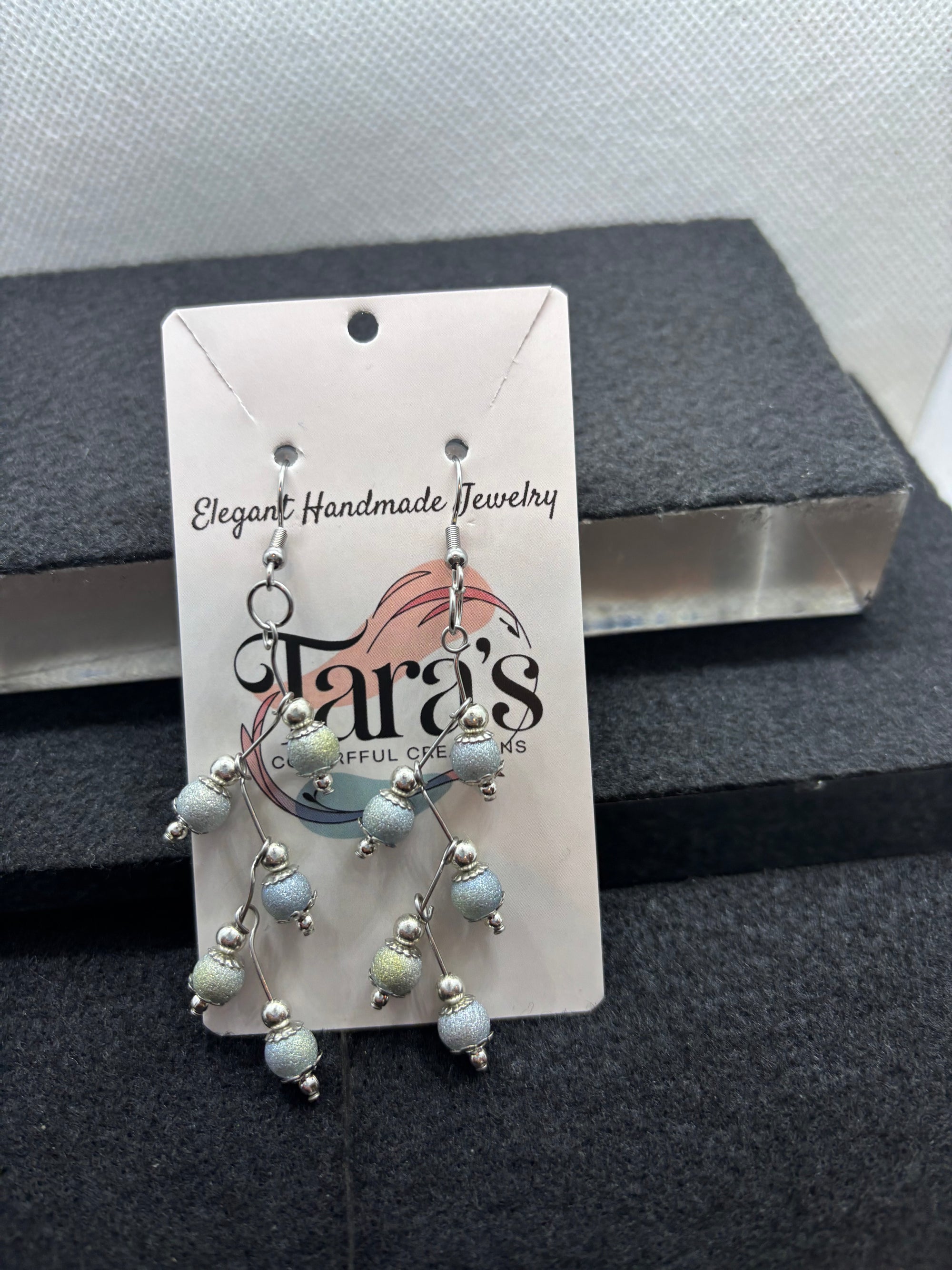 Frosted Blue Stager Earrings