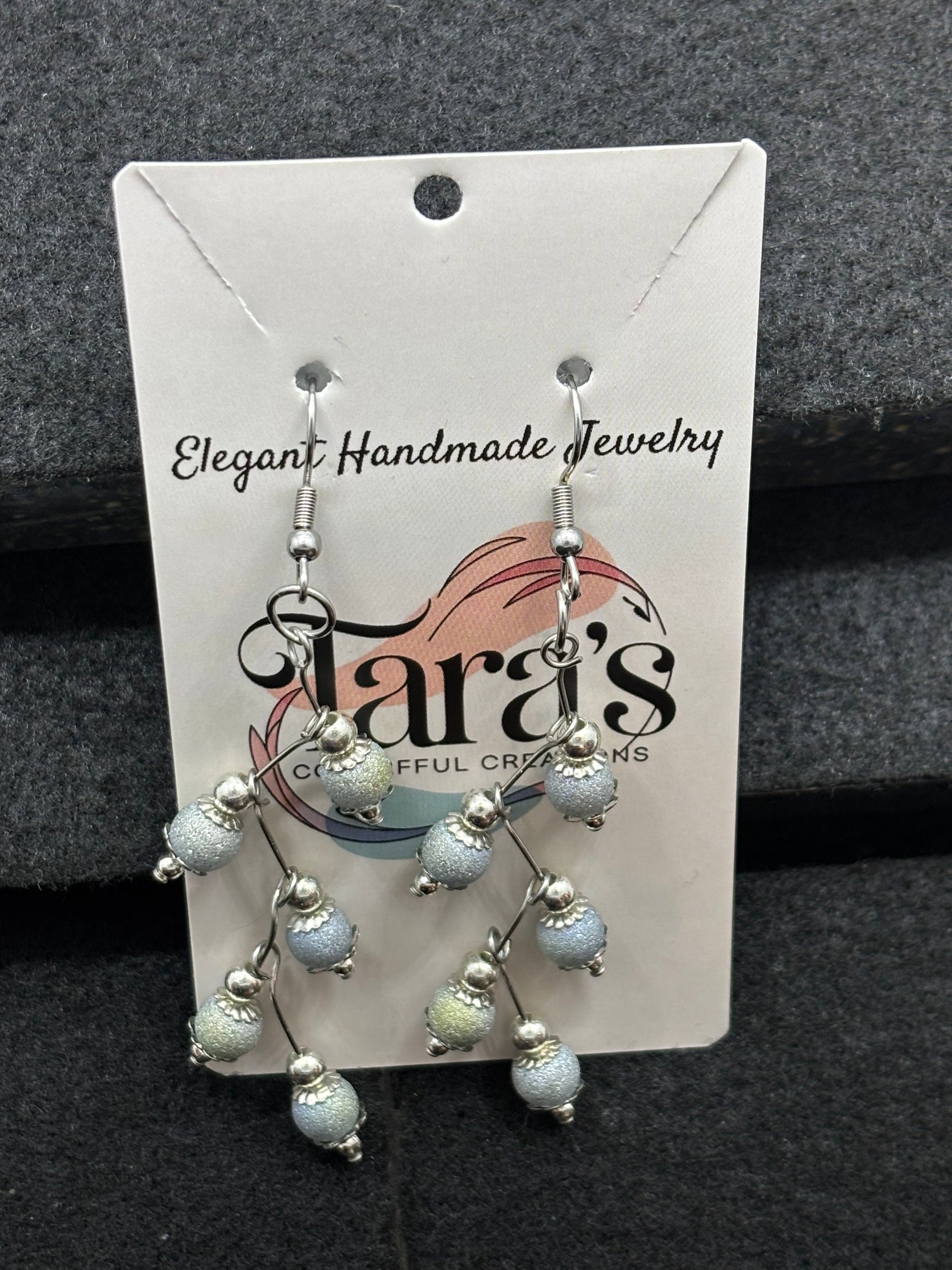 Frosted Blue Stager Earrings