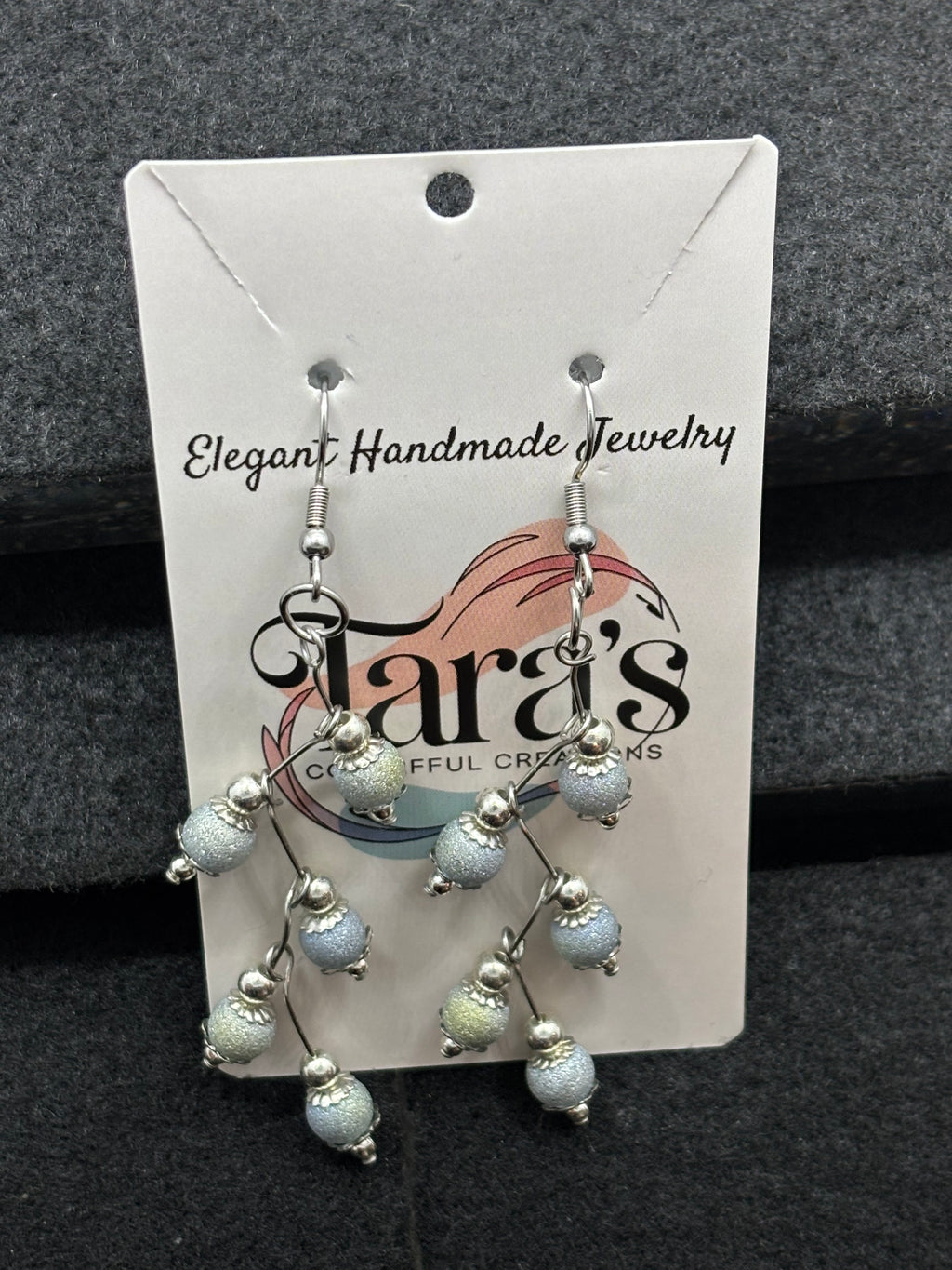 Frosted Blue Stager Earrings