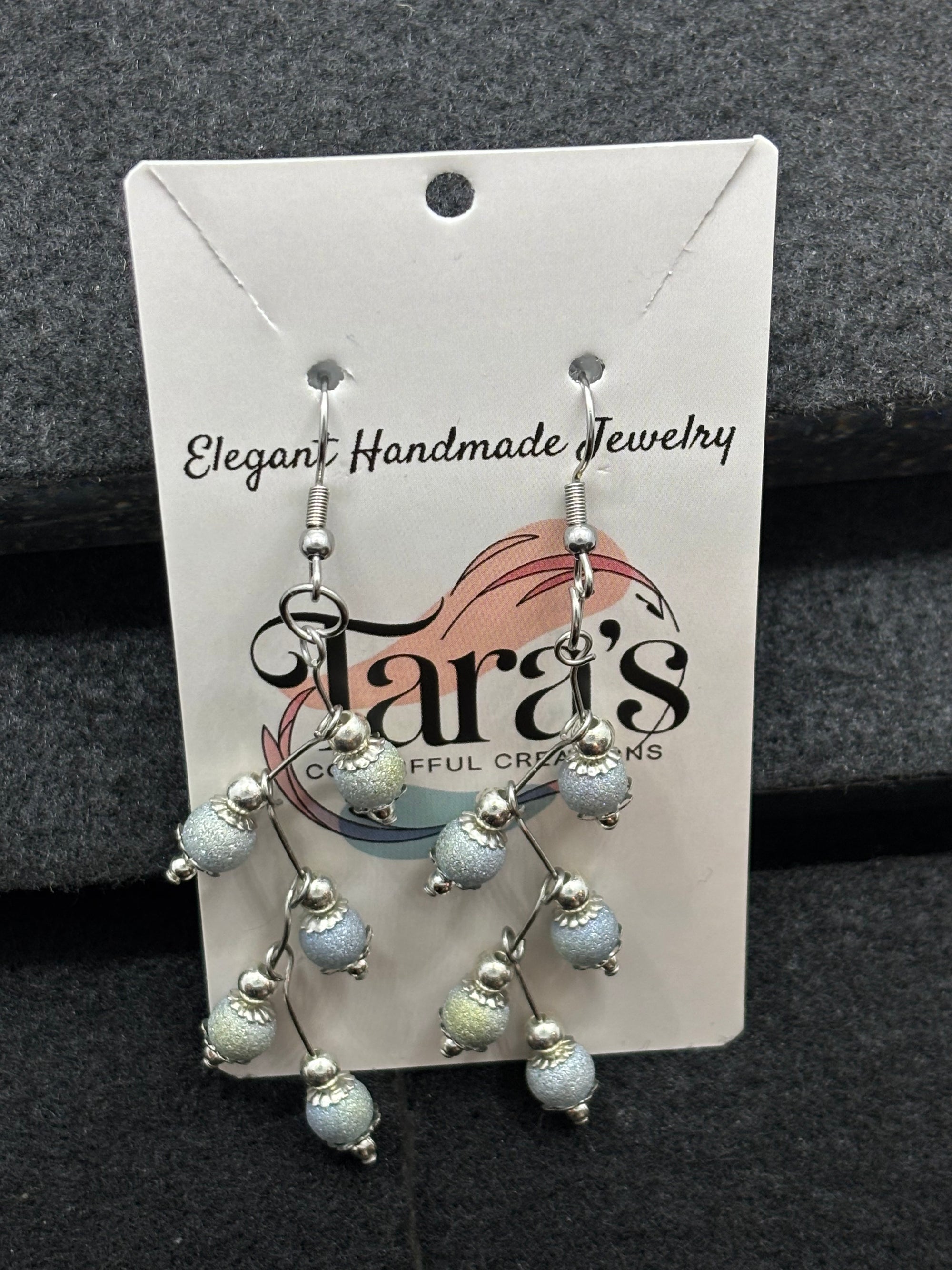 Frosted Blue Stager Earrings