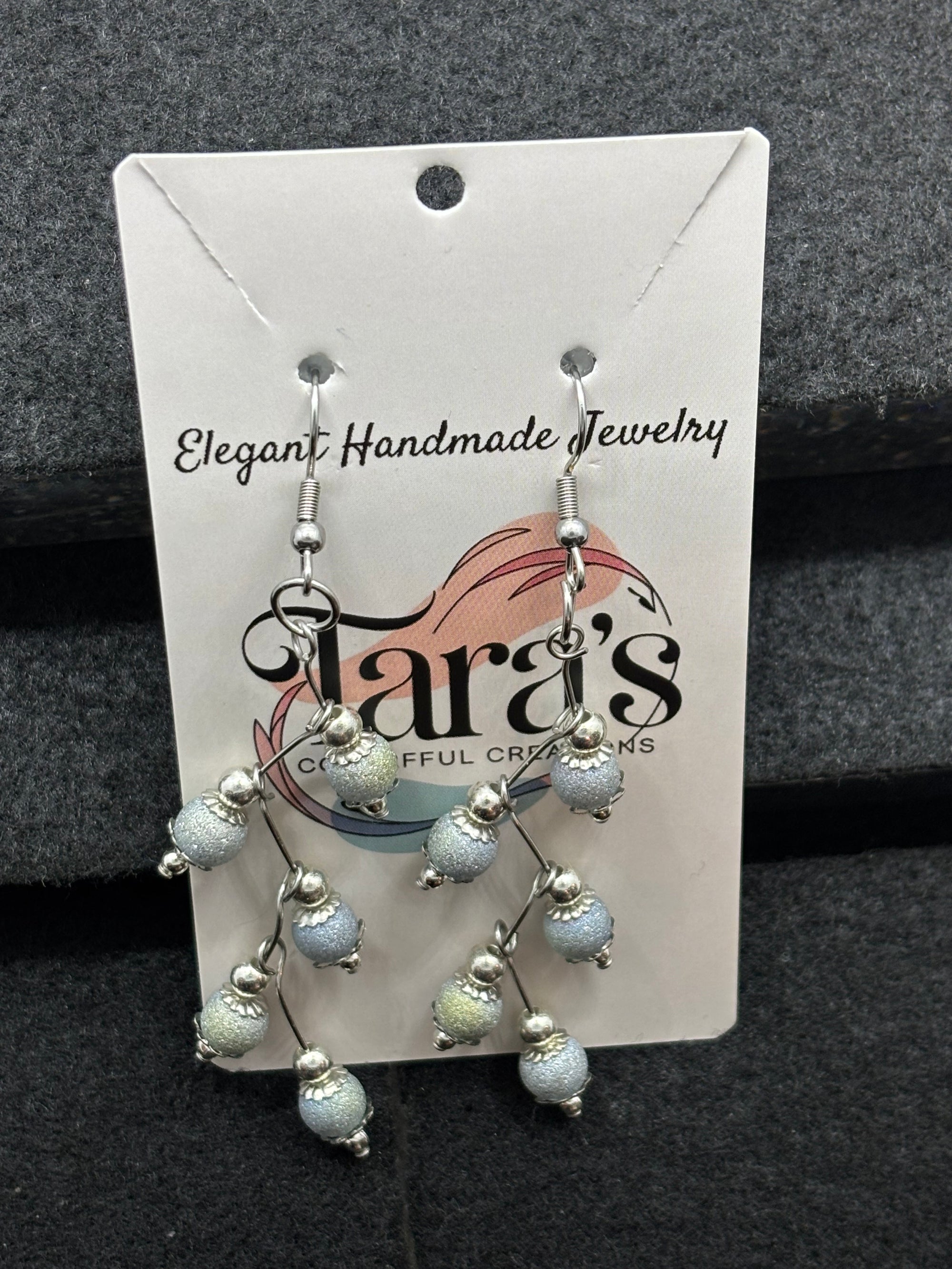 Frosted Blue Stager Earrings