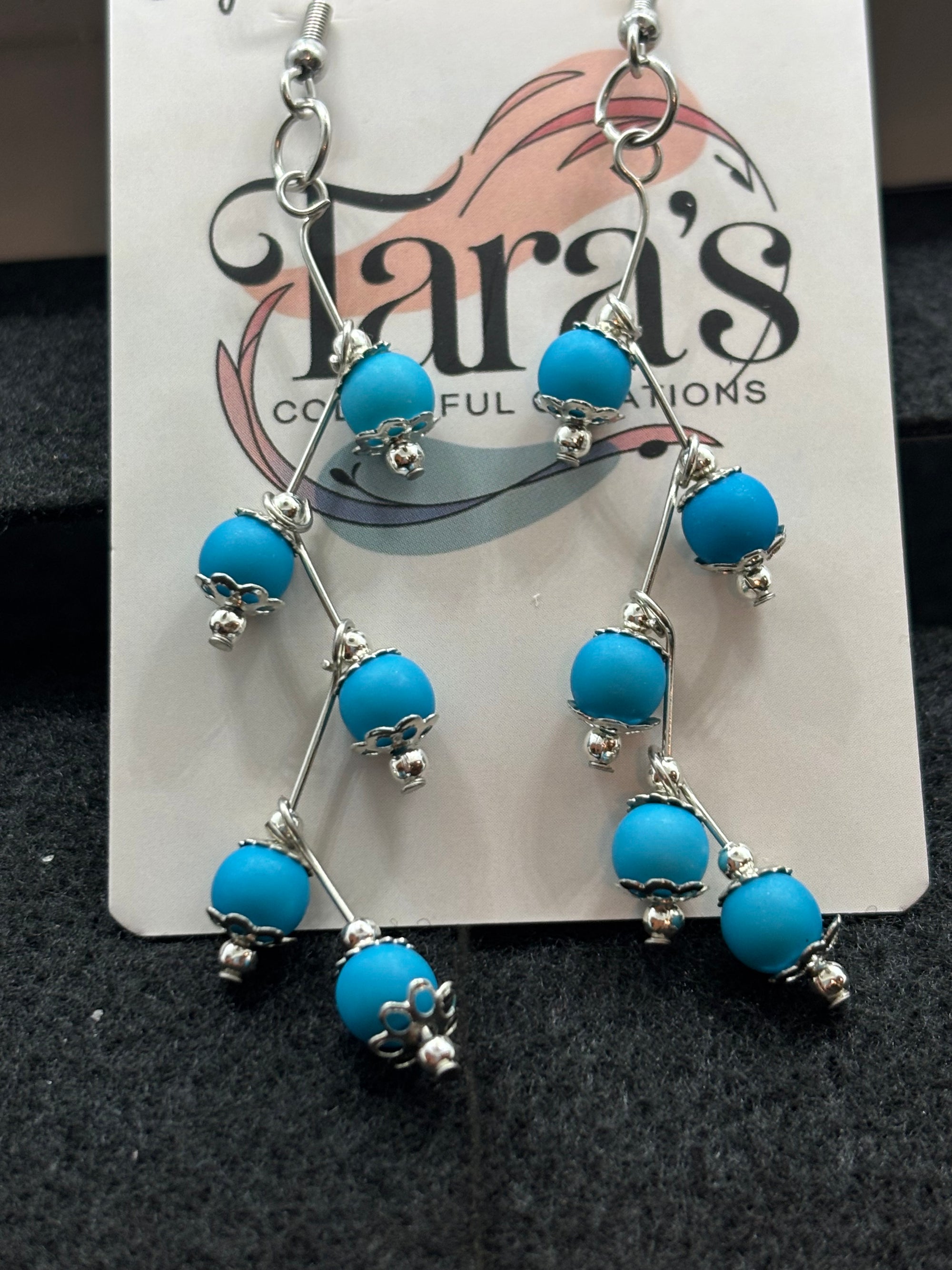 Blue Stager Earring