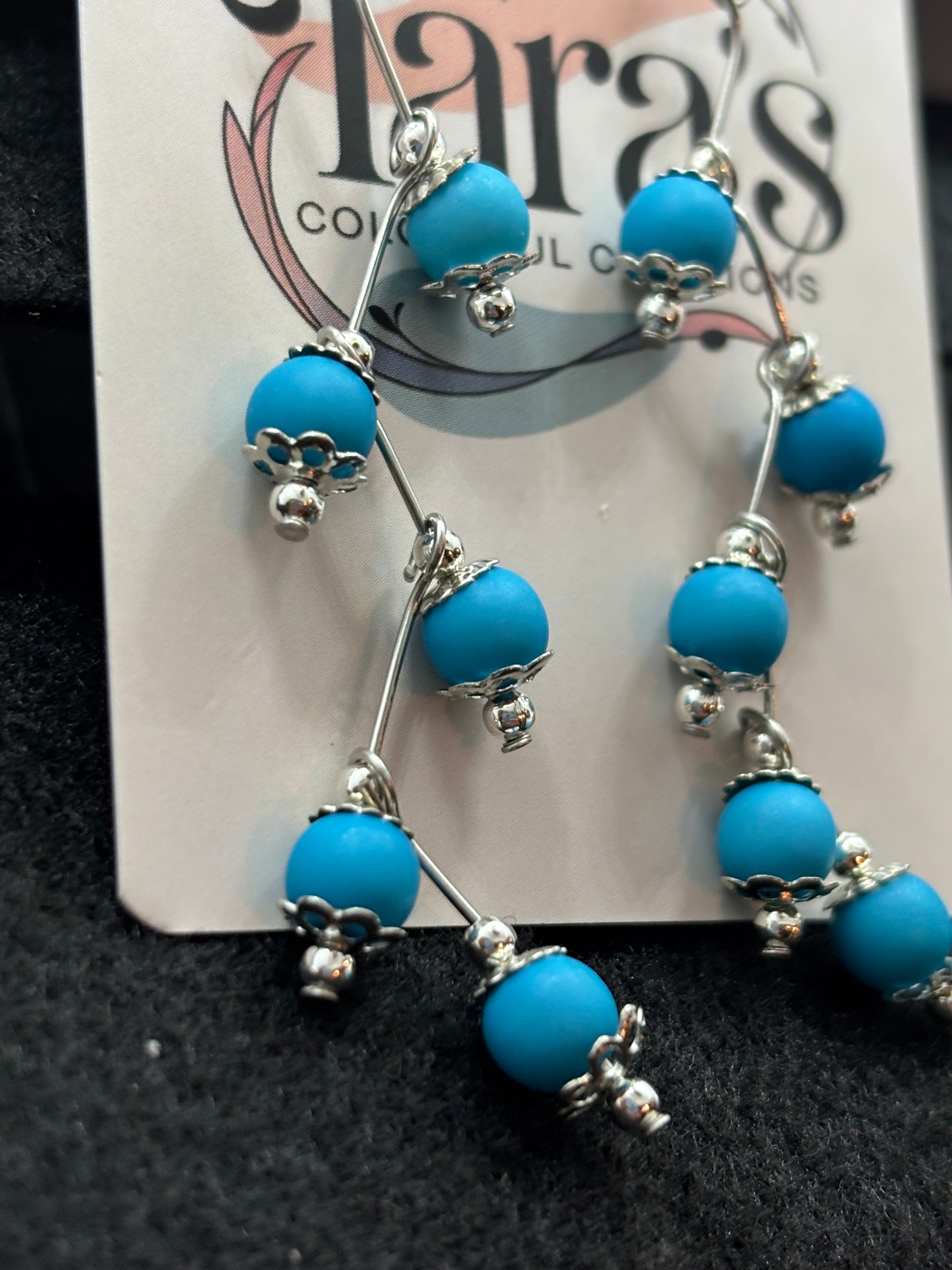 Blue Stager Earring