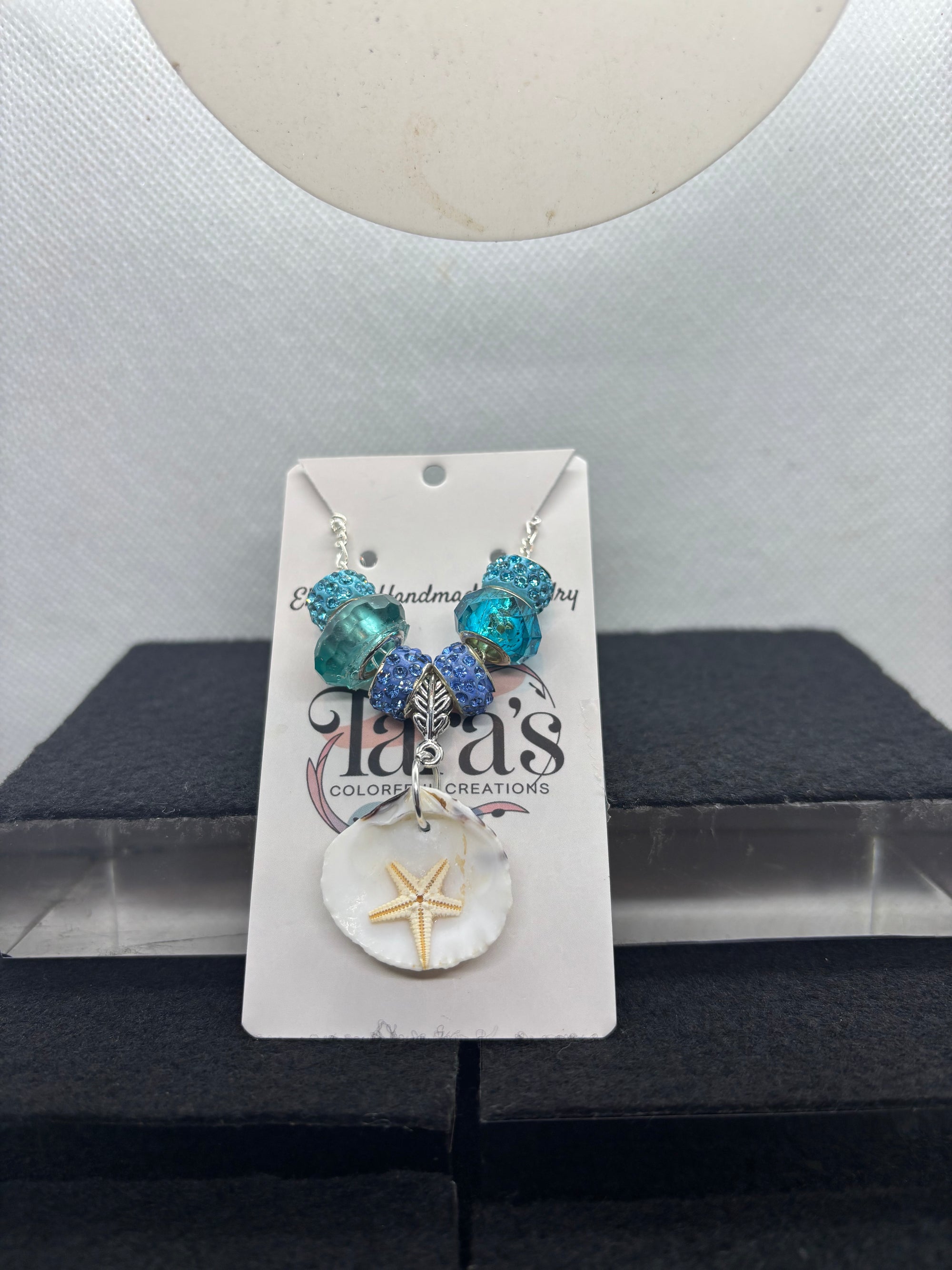 Seashell and Starfish Beaded Chain Necklace