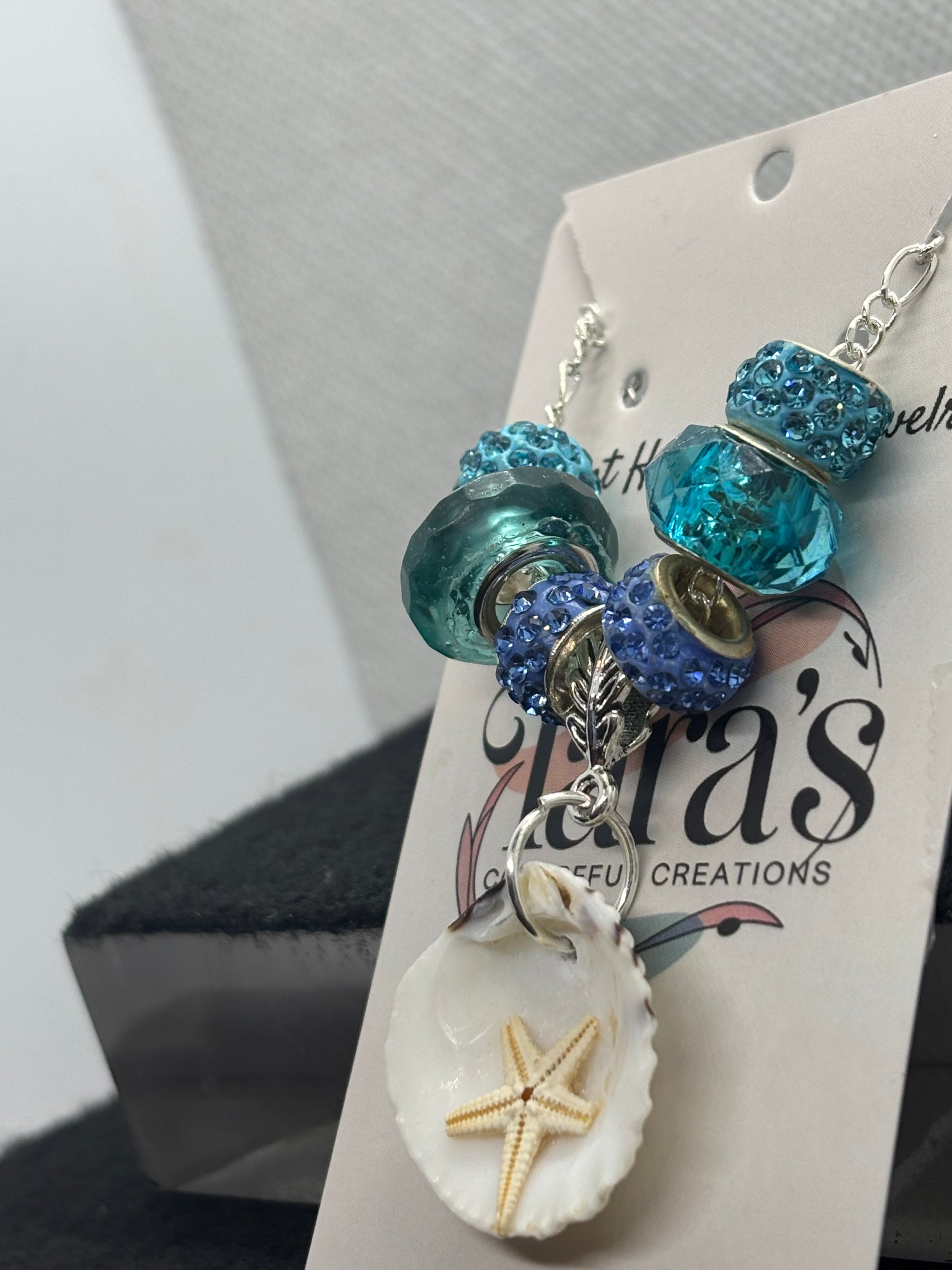 Seashell and Starfish Beaded Chain Necklace