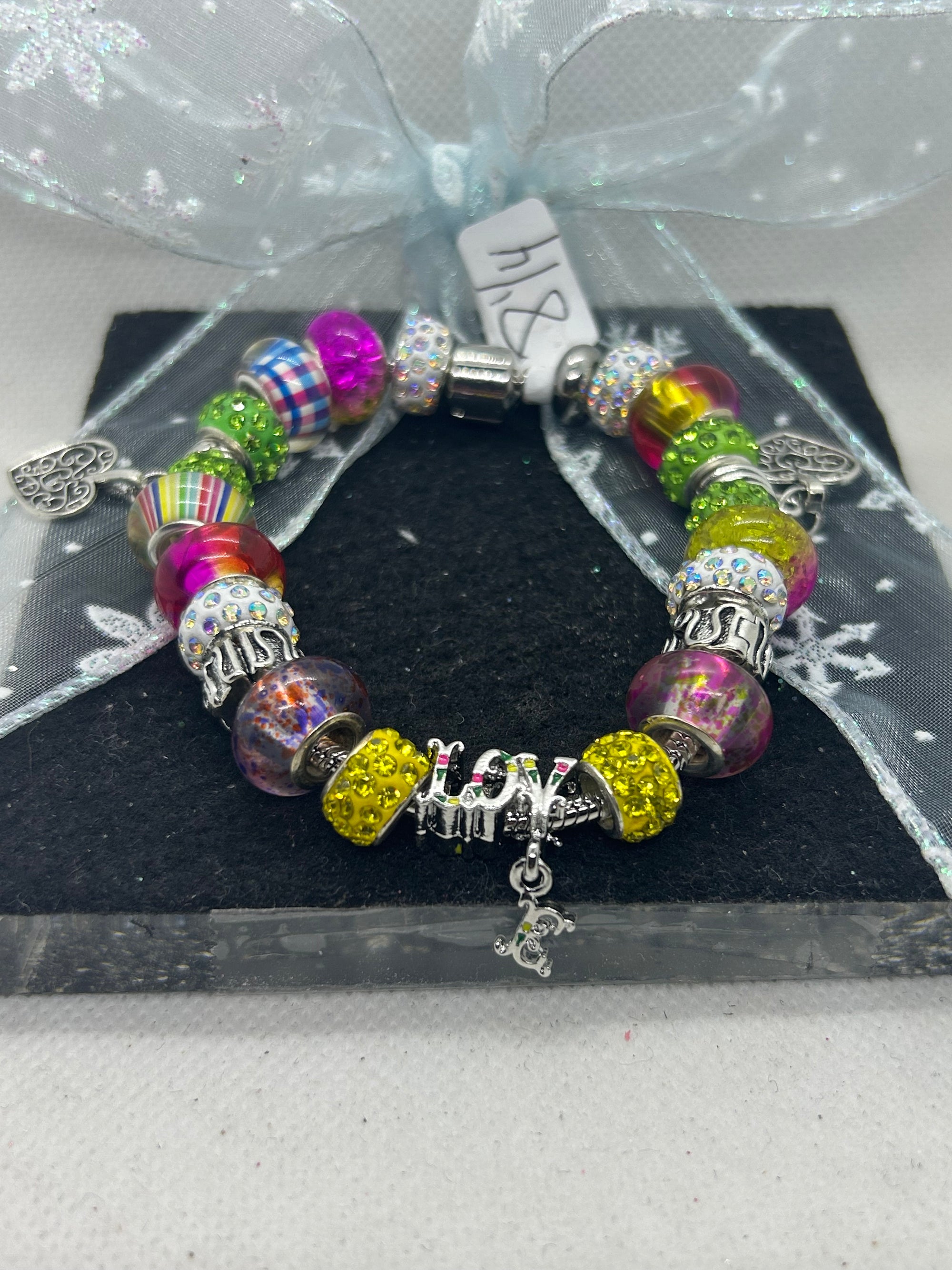 Love Multi- Colored Charm Bracelet