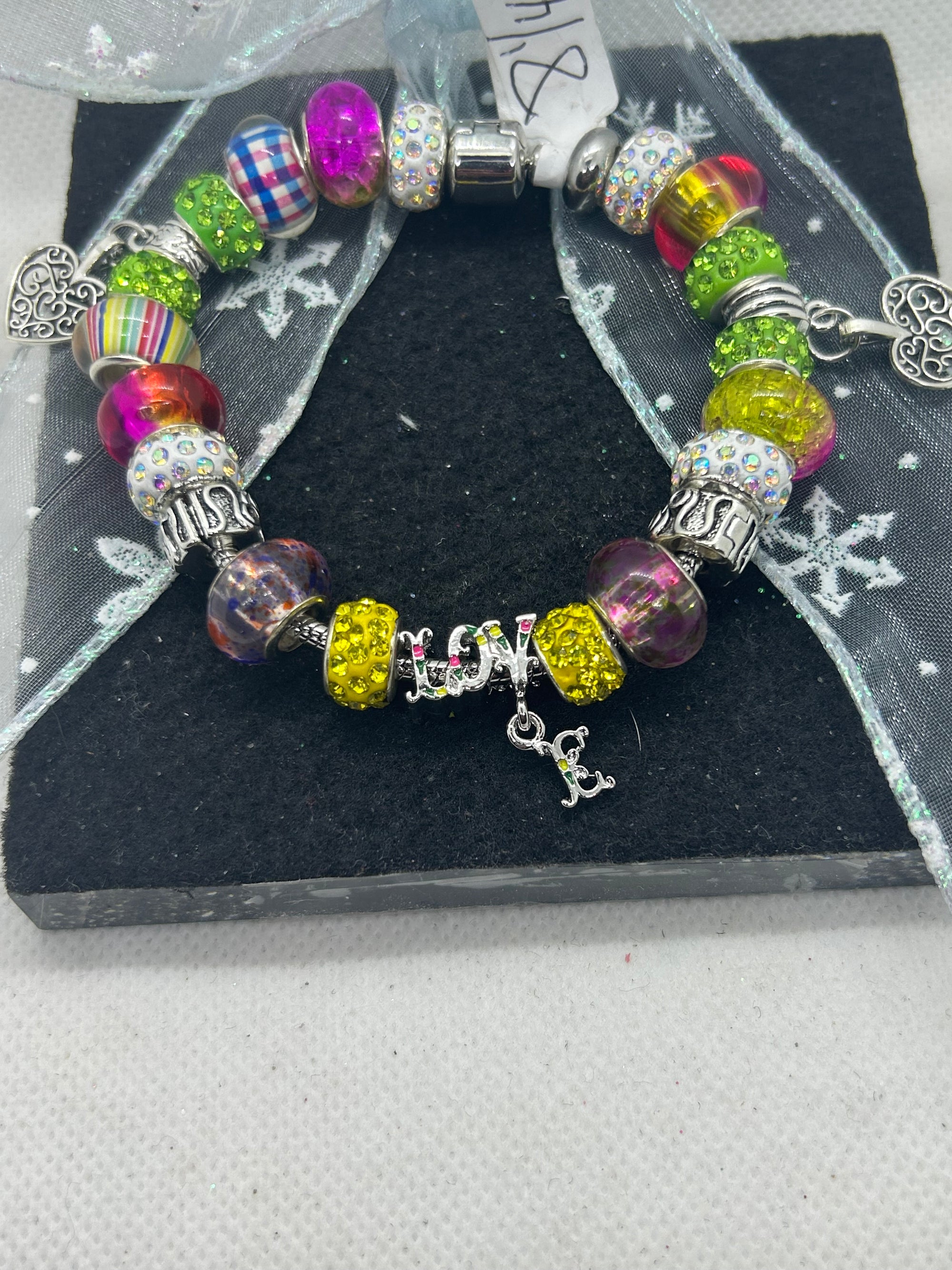 Love Multi- Colored Charm Bracelet