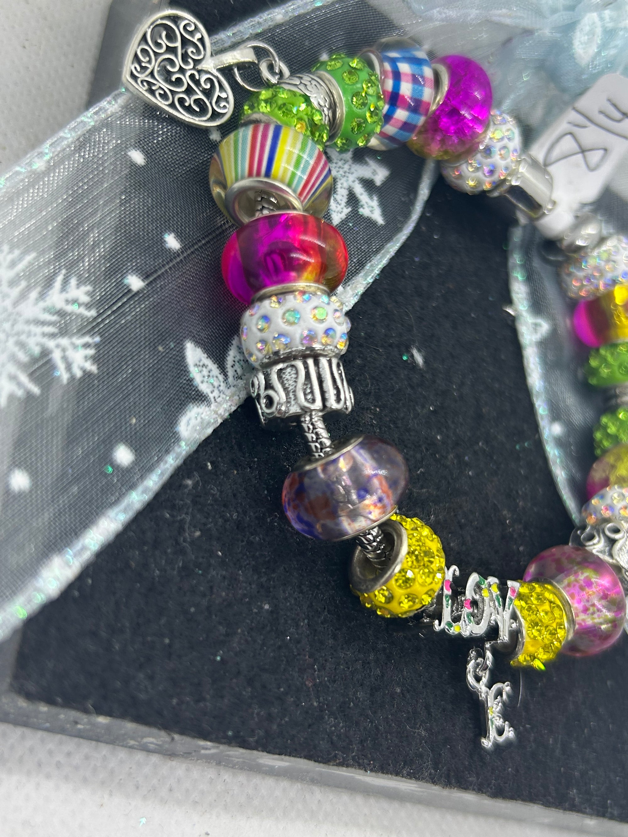 Love Multi- Colored Charm Bracelet