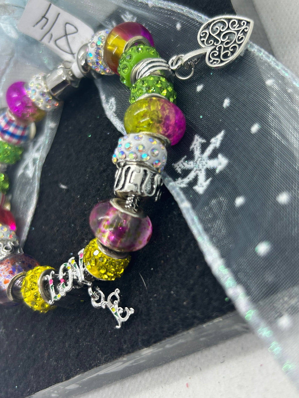 Love Multi- Colored Charm Bracelet