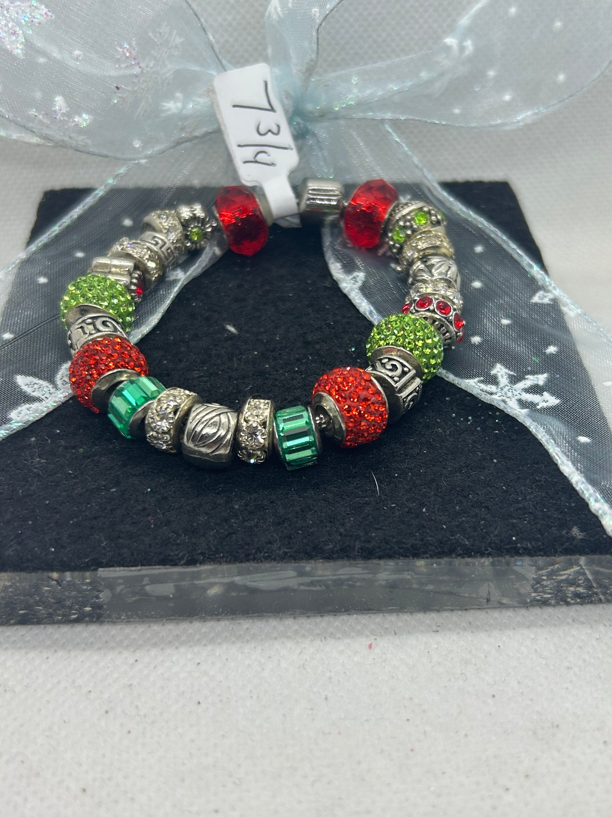 Green and Red Charm Bracelet