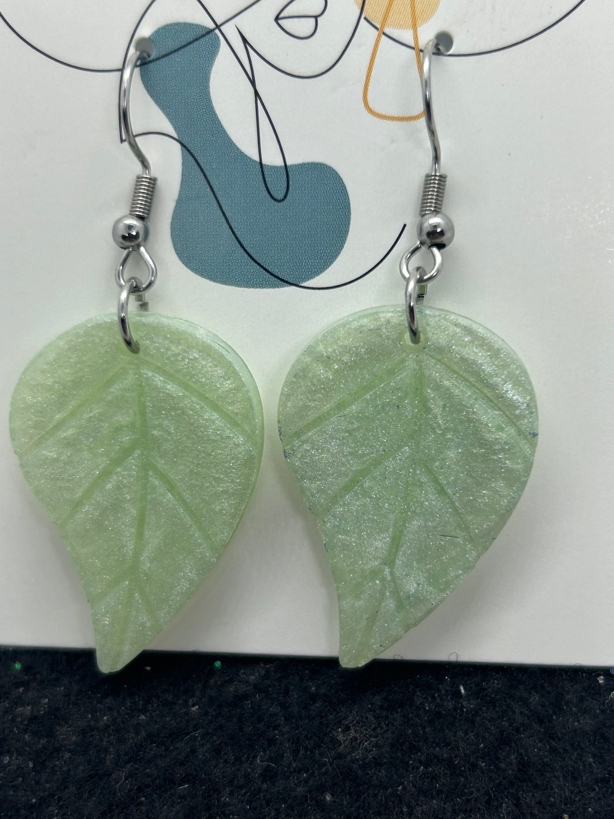 Green Leaf Earrings