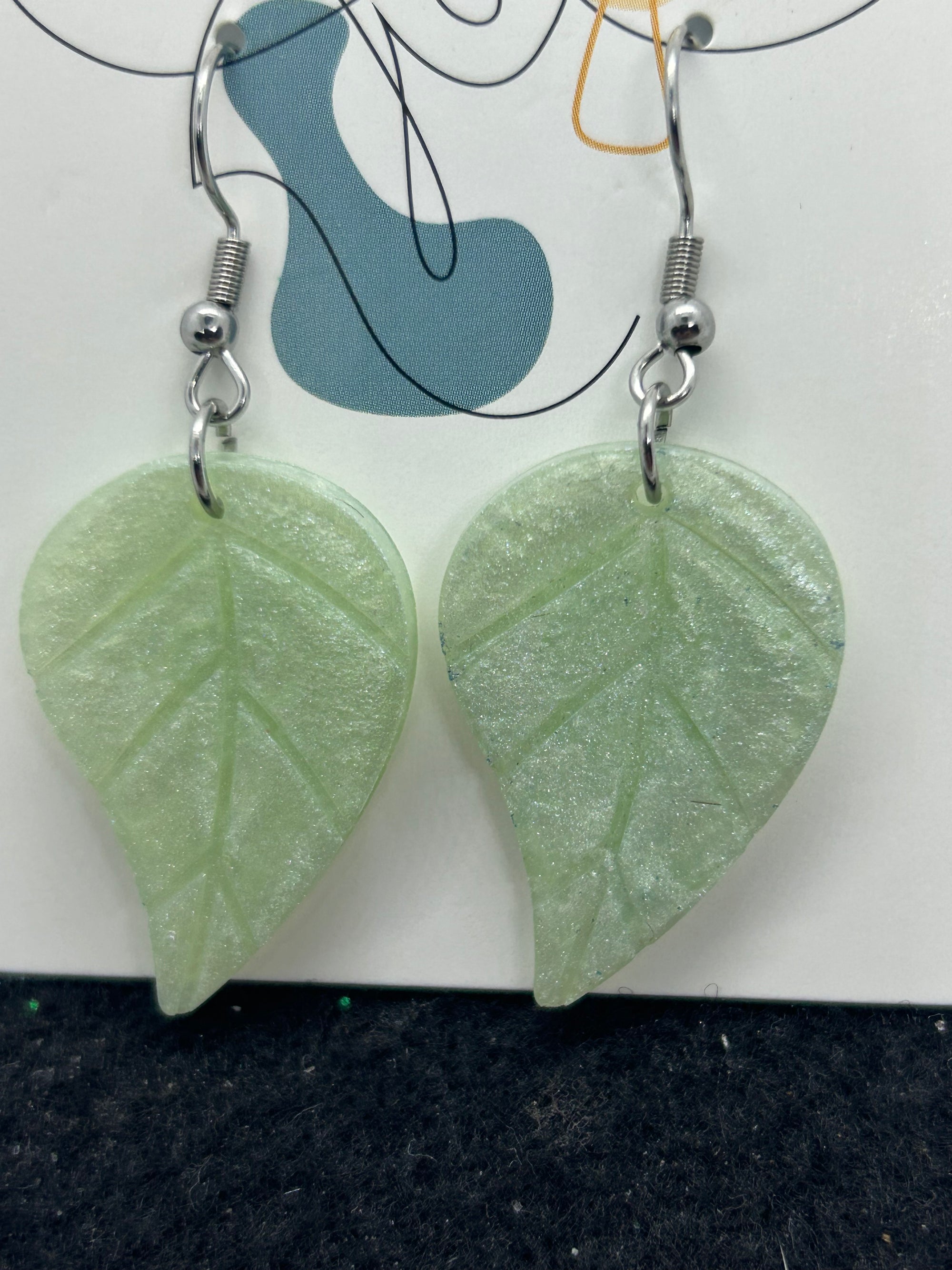 Green Leaf Earrings