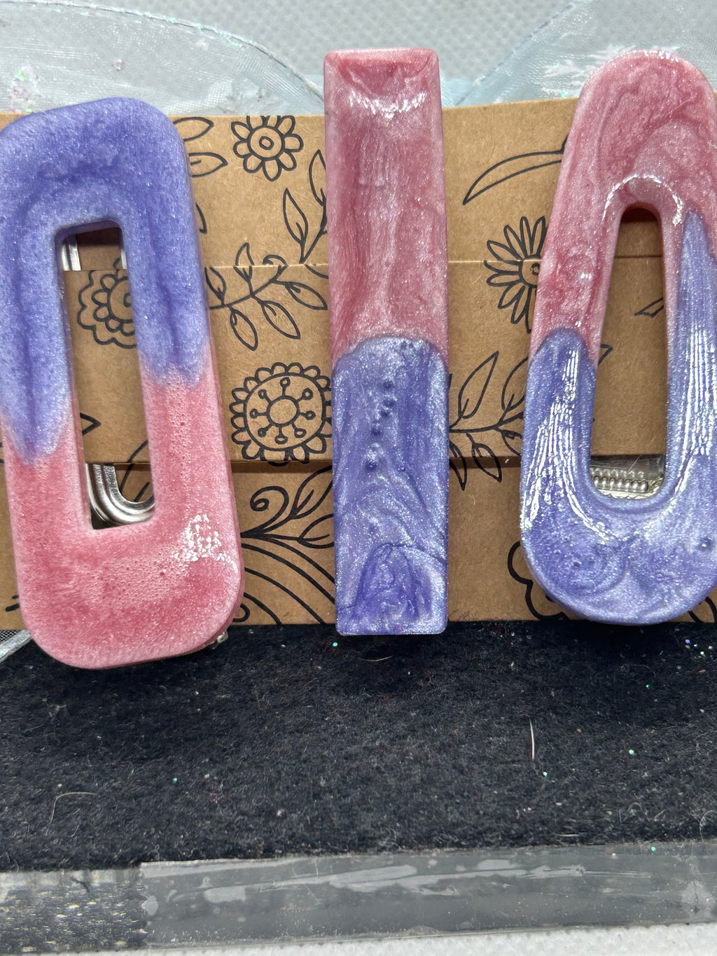 Pink and Purple Hair Clips