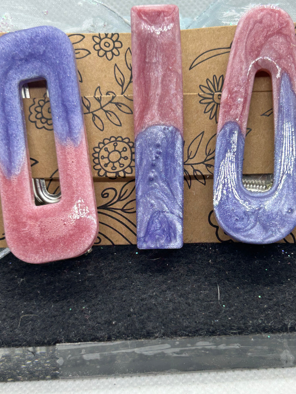 Pink and Purple Hair Clips