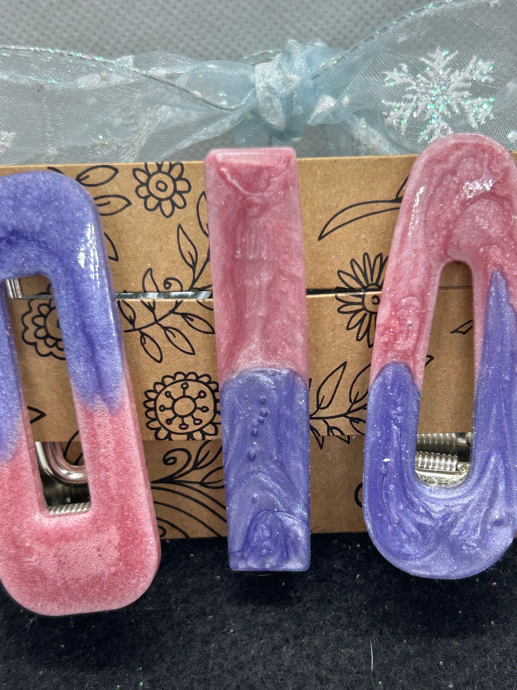 Pink and Purple Hair Clips