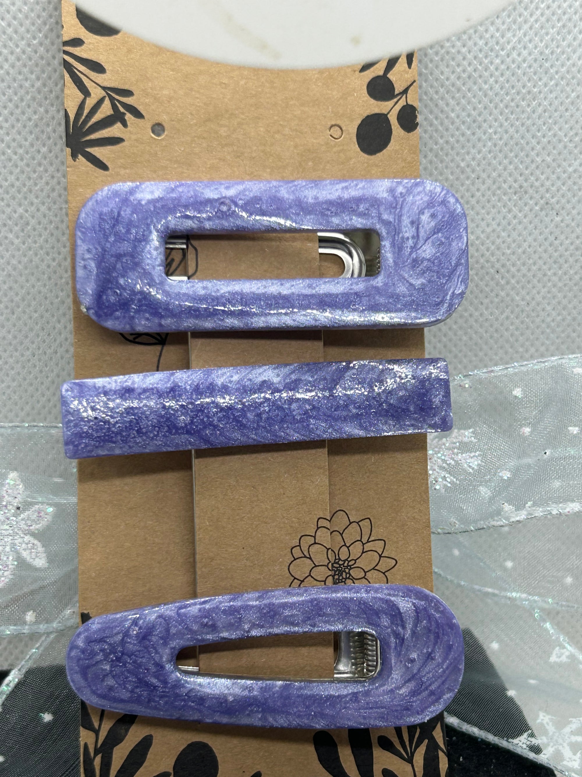 Purple Hair Clips