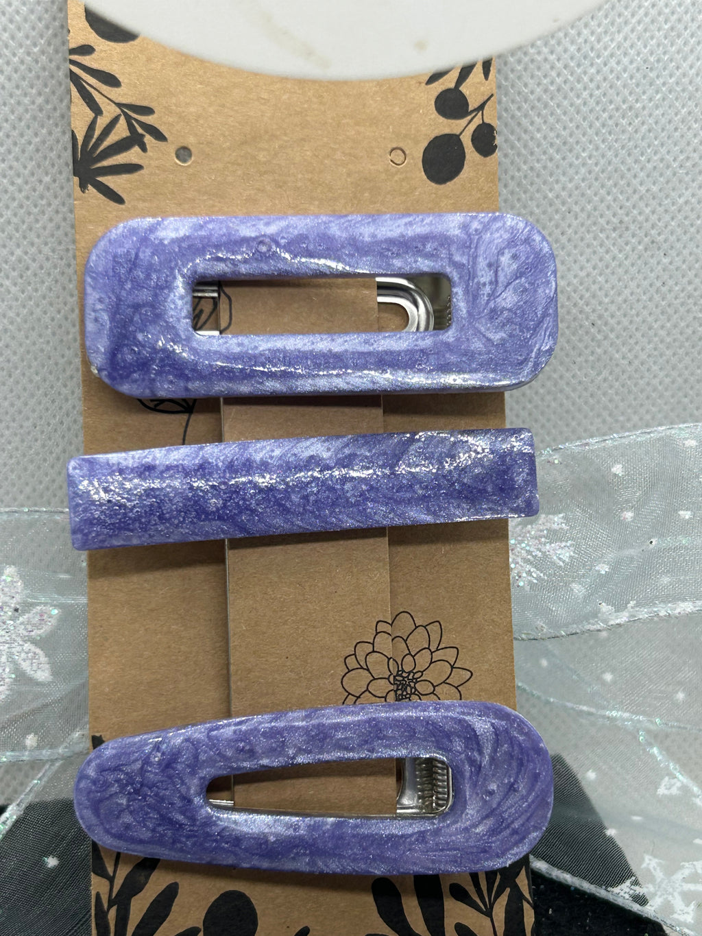 Purple Hair Clips