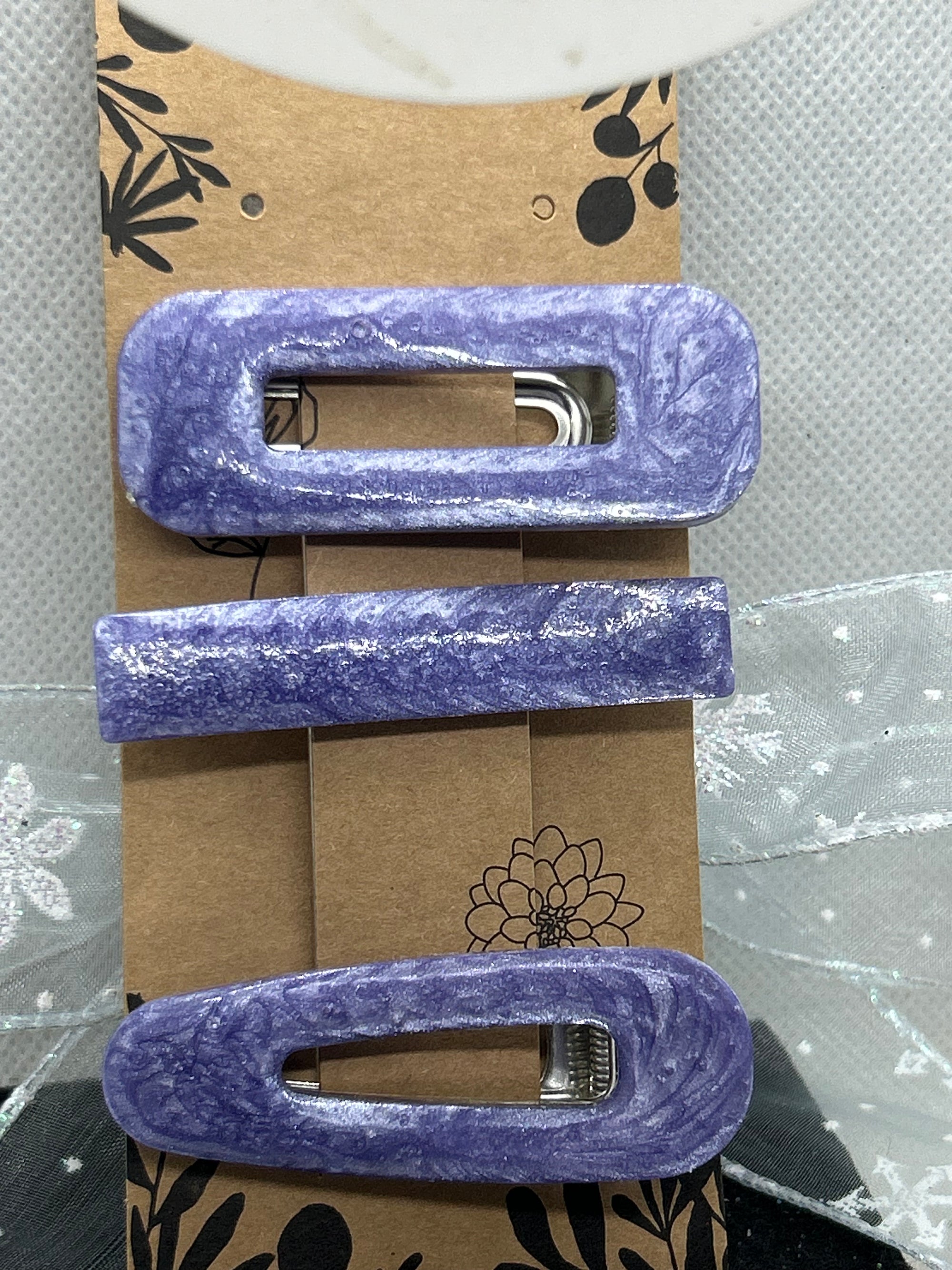 Purple Hair Clips