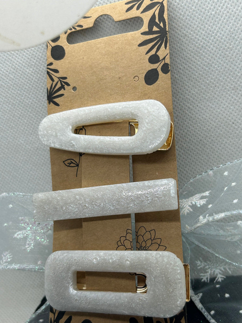 Pearl White Hair Clips
