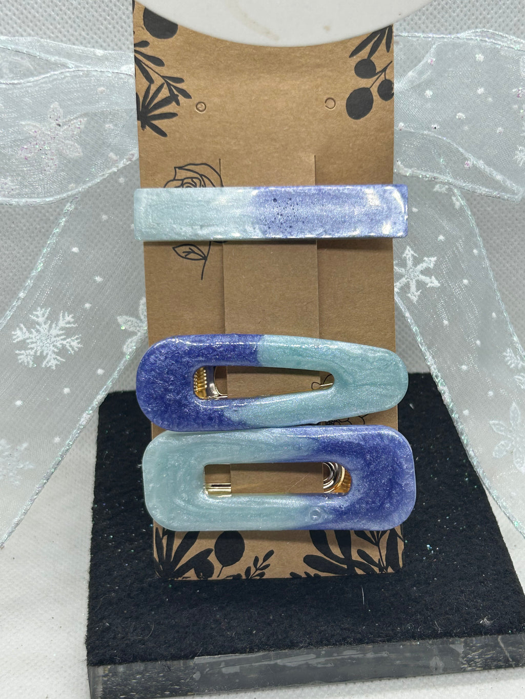 Blue On Blue Hair Clips