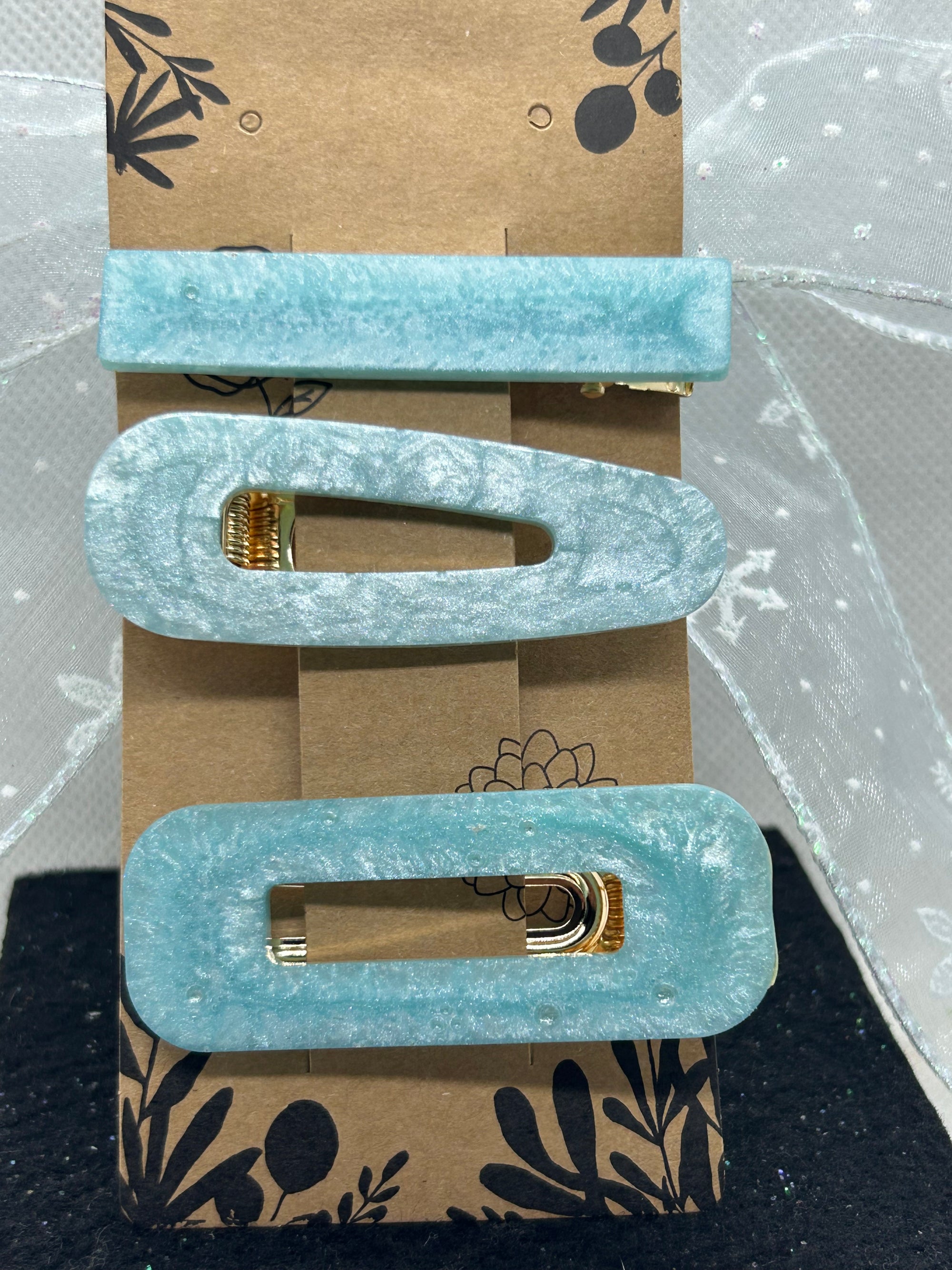 Light Blue Hair Clips