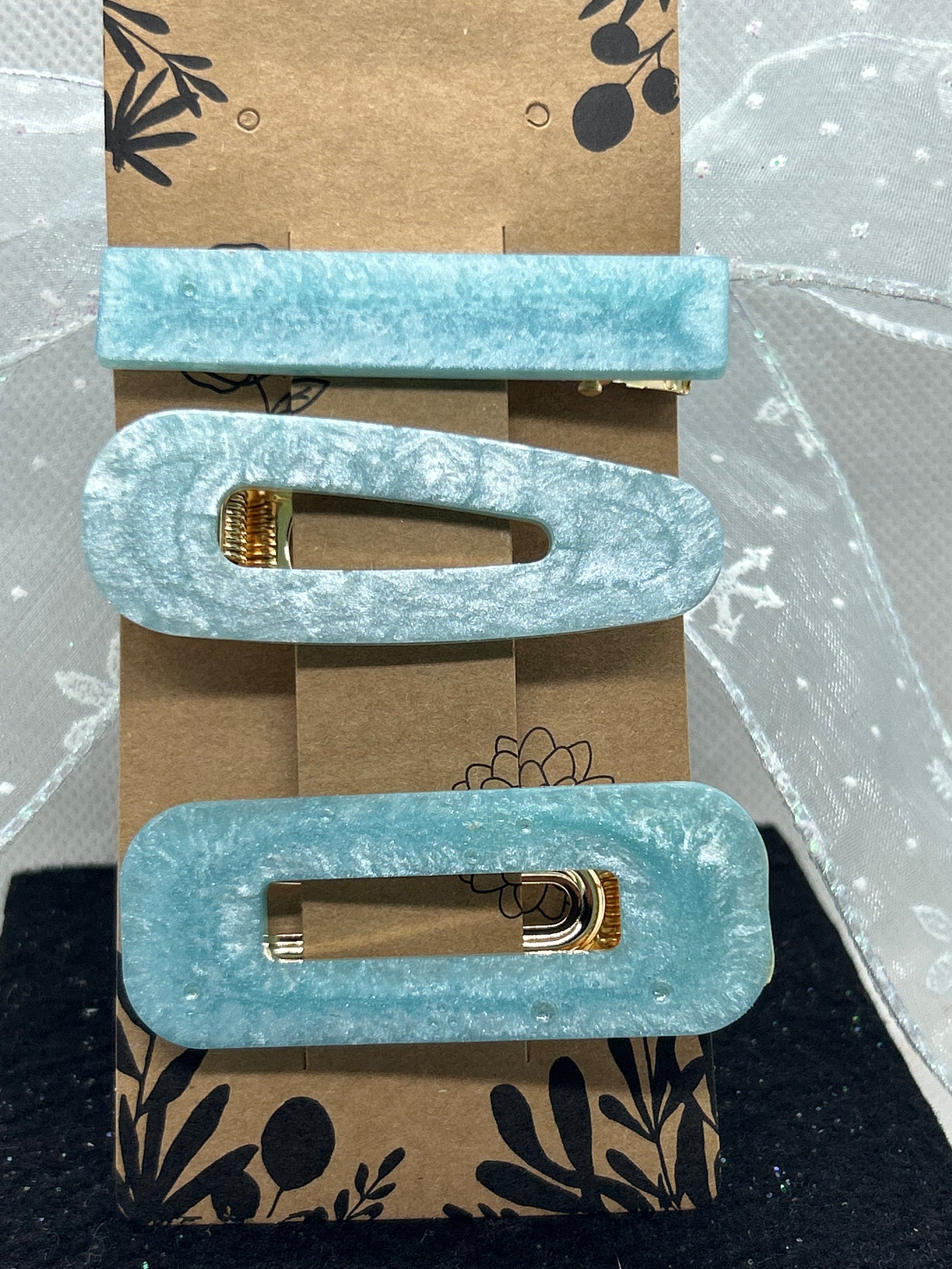 Light Blue Hair Clips