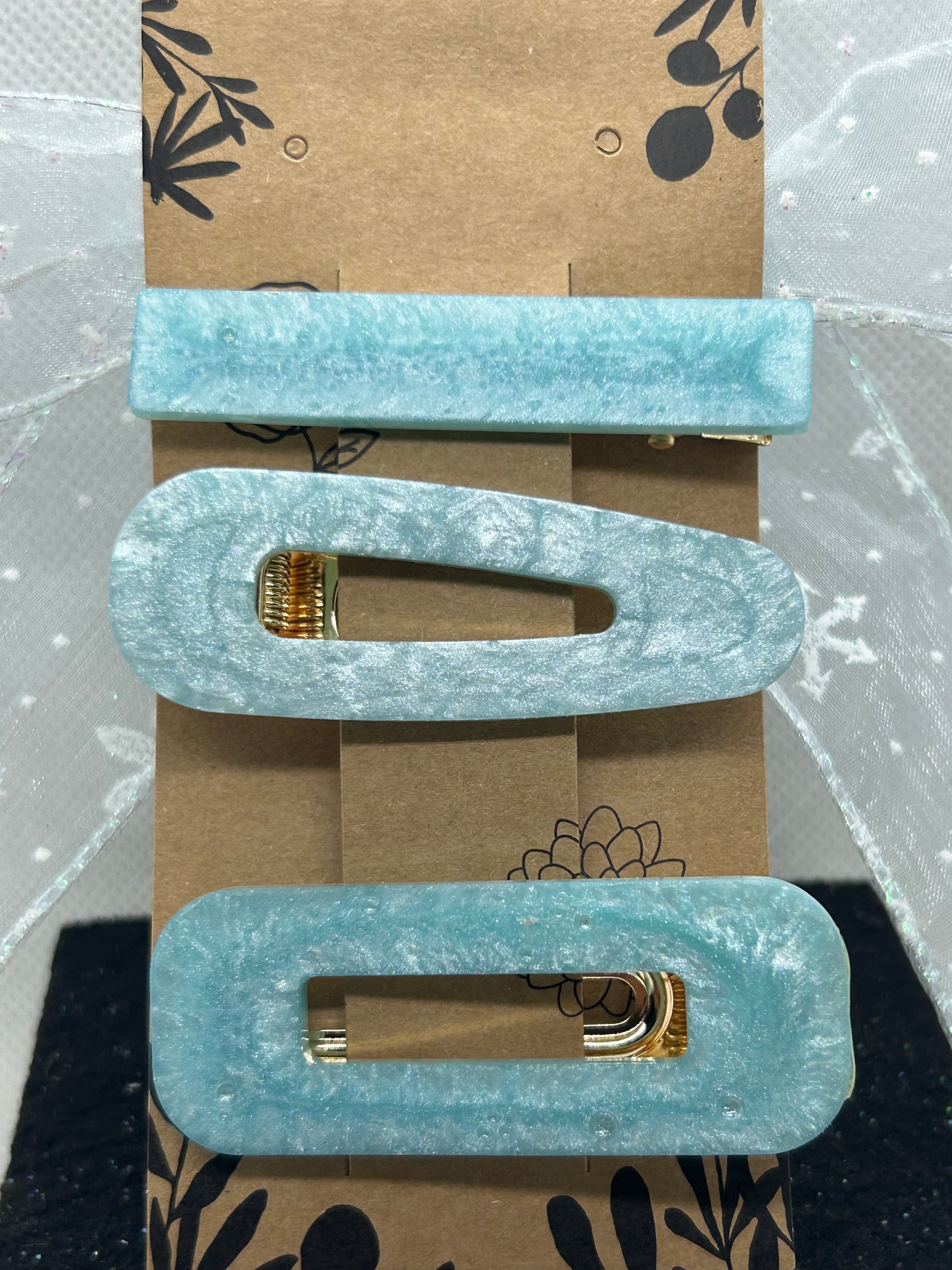 Light Blue Hair Clips