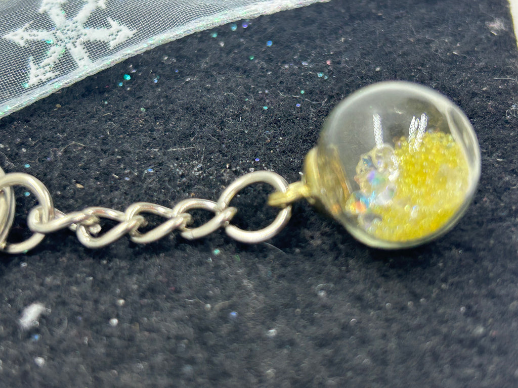 Yellow Star Globe Keychain