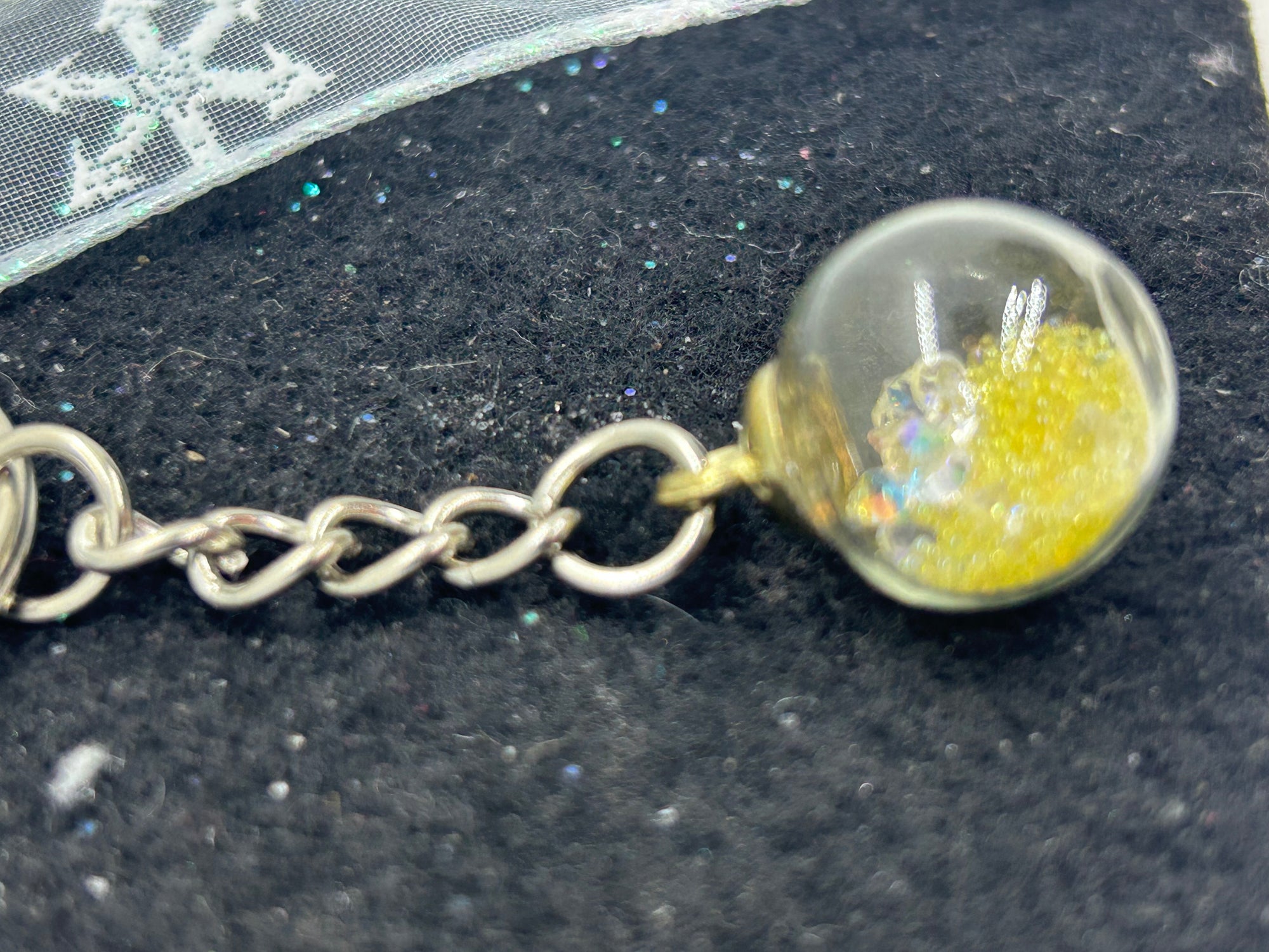 Yellow Star Globe Keychain
