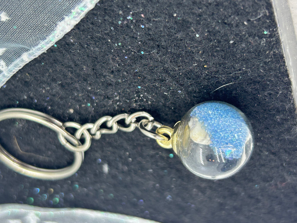 Light Blue Globe Keychain