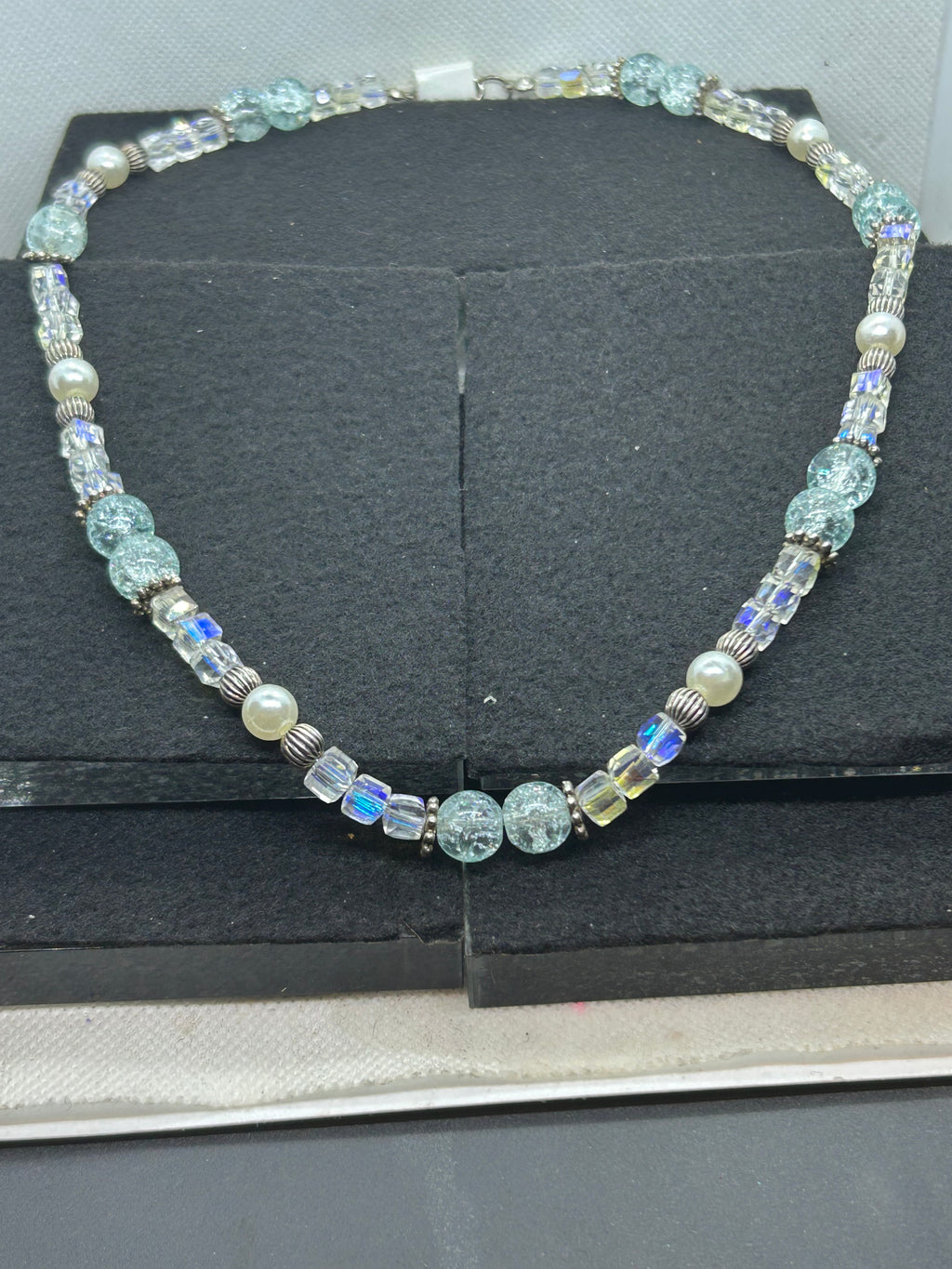 Light Blue Beaded Necklace