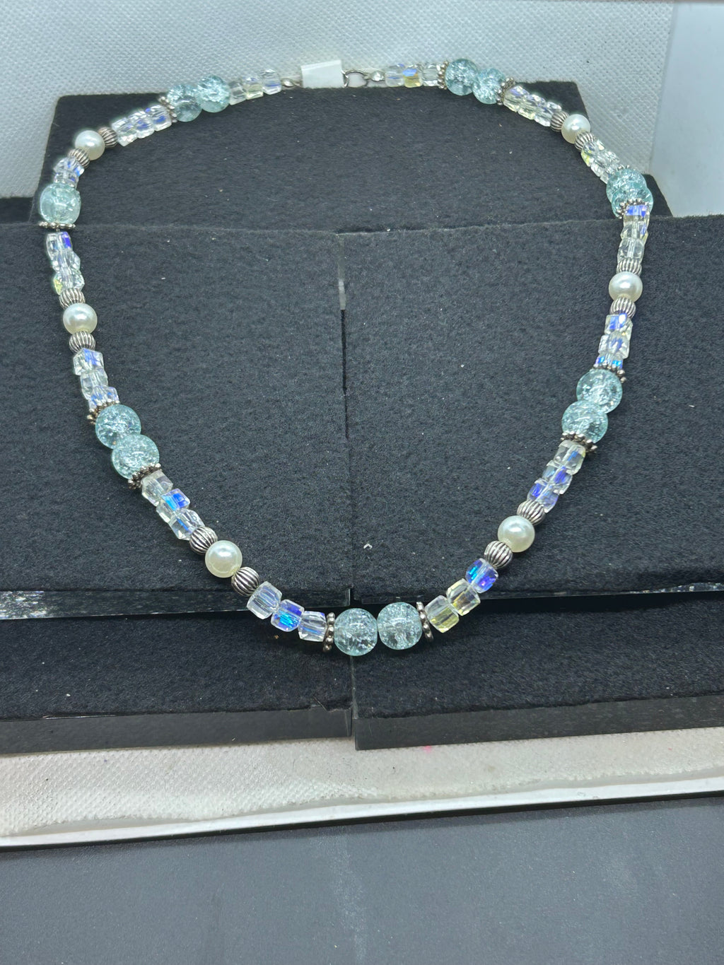 Light Blue Beaded Necklace