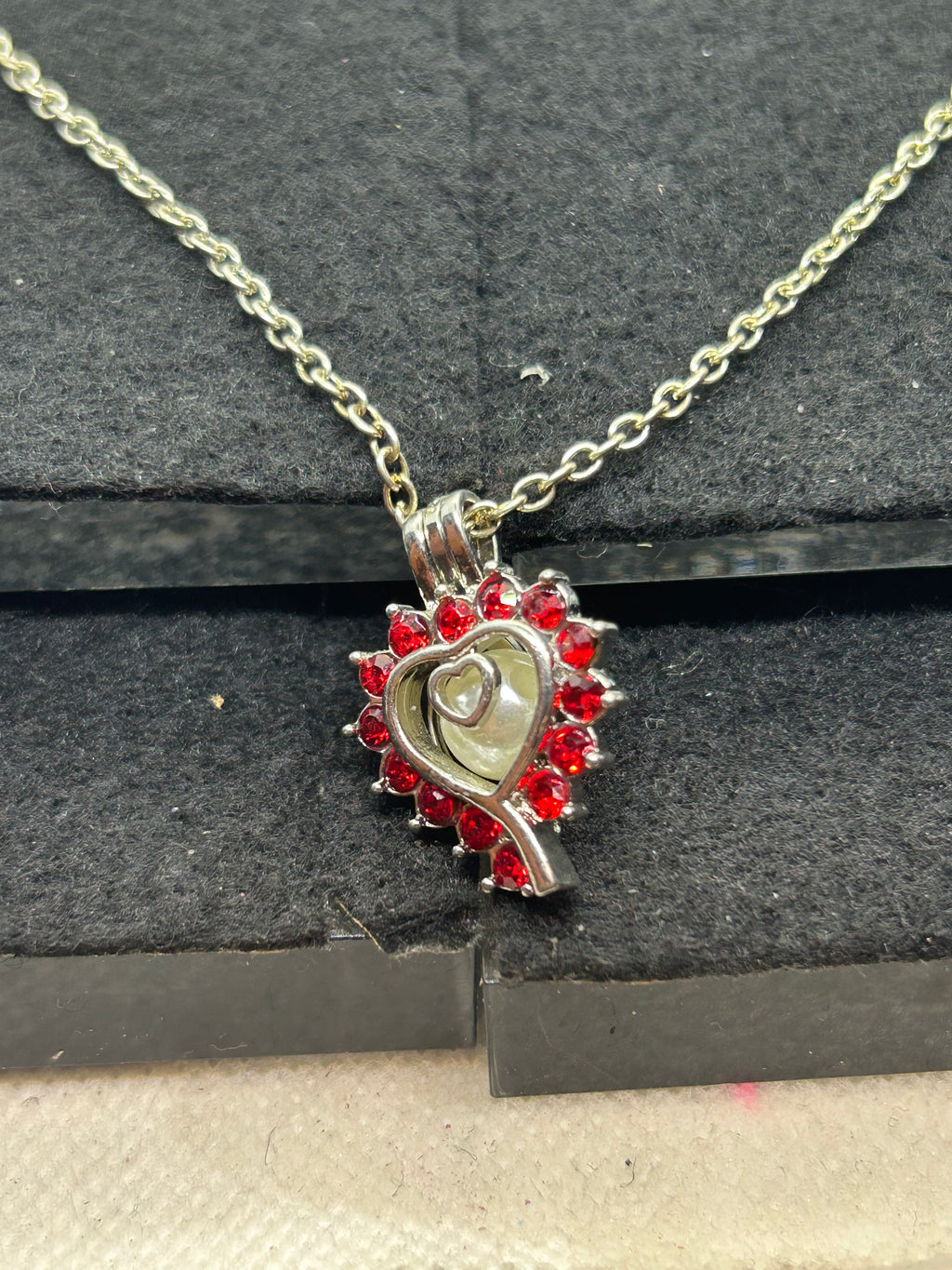 Rhinestone Caged Necklace