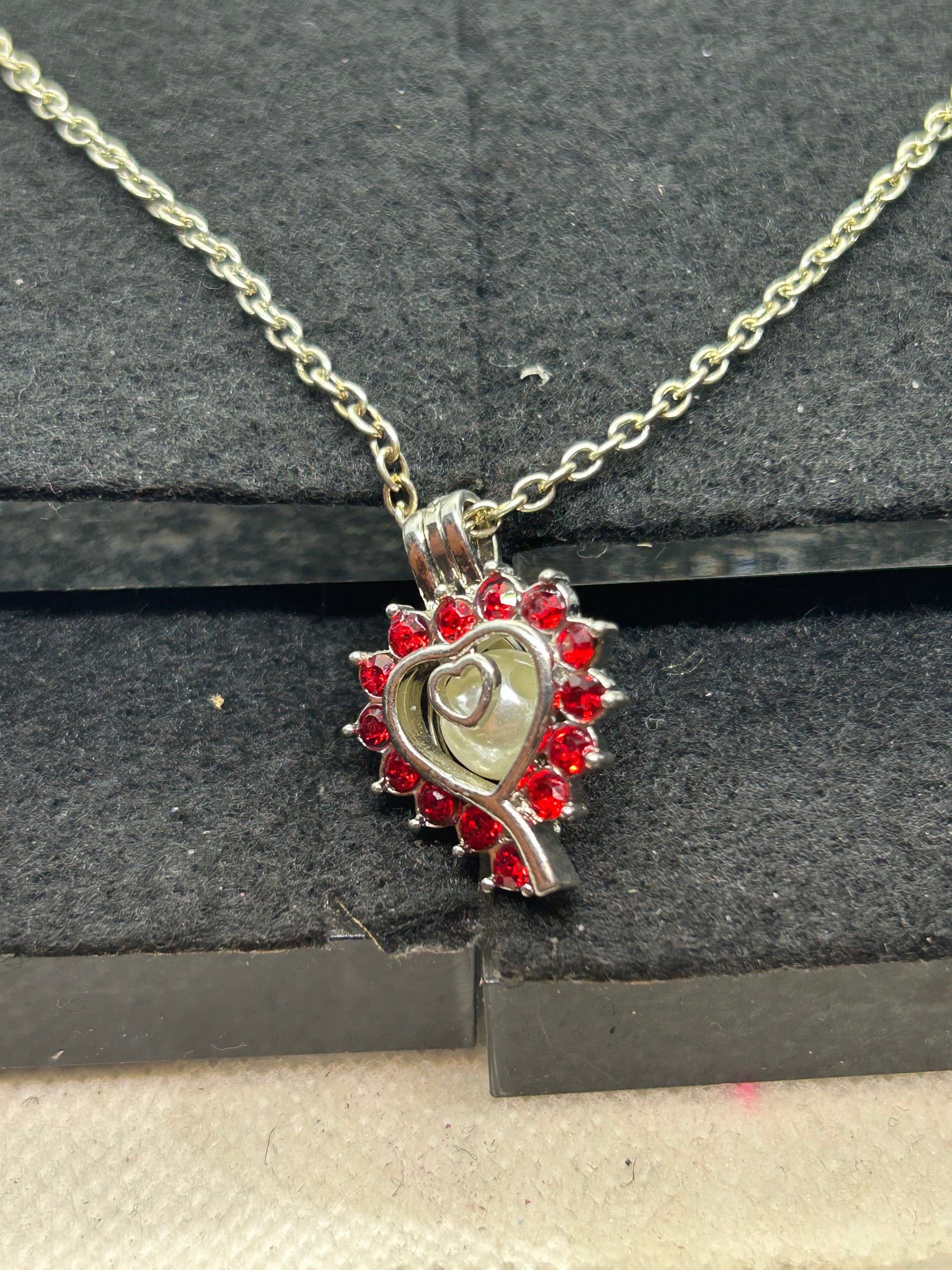 Rhinestone Caged Necklace