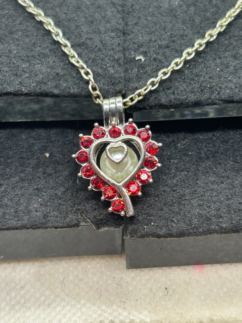 Rhinestone Caged Necklace