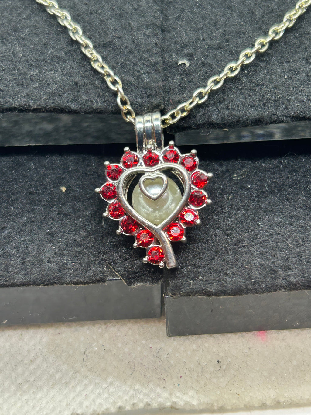 Rhinestone Caged Necklace