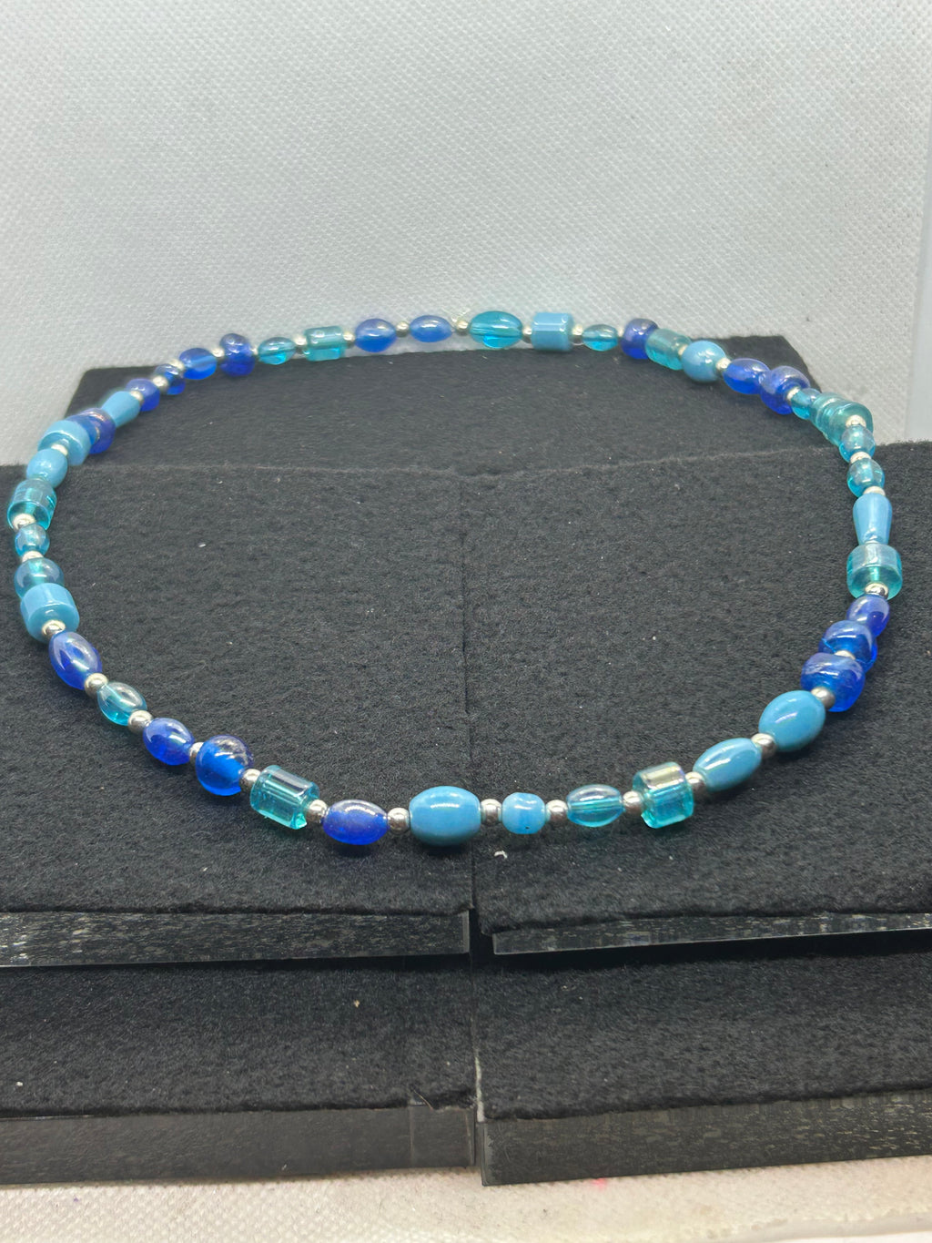 Assorted Blue Beaded Necklace