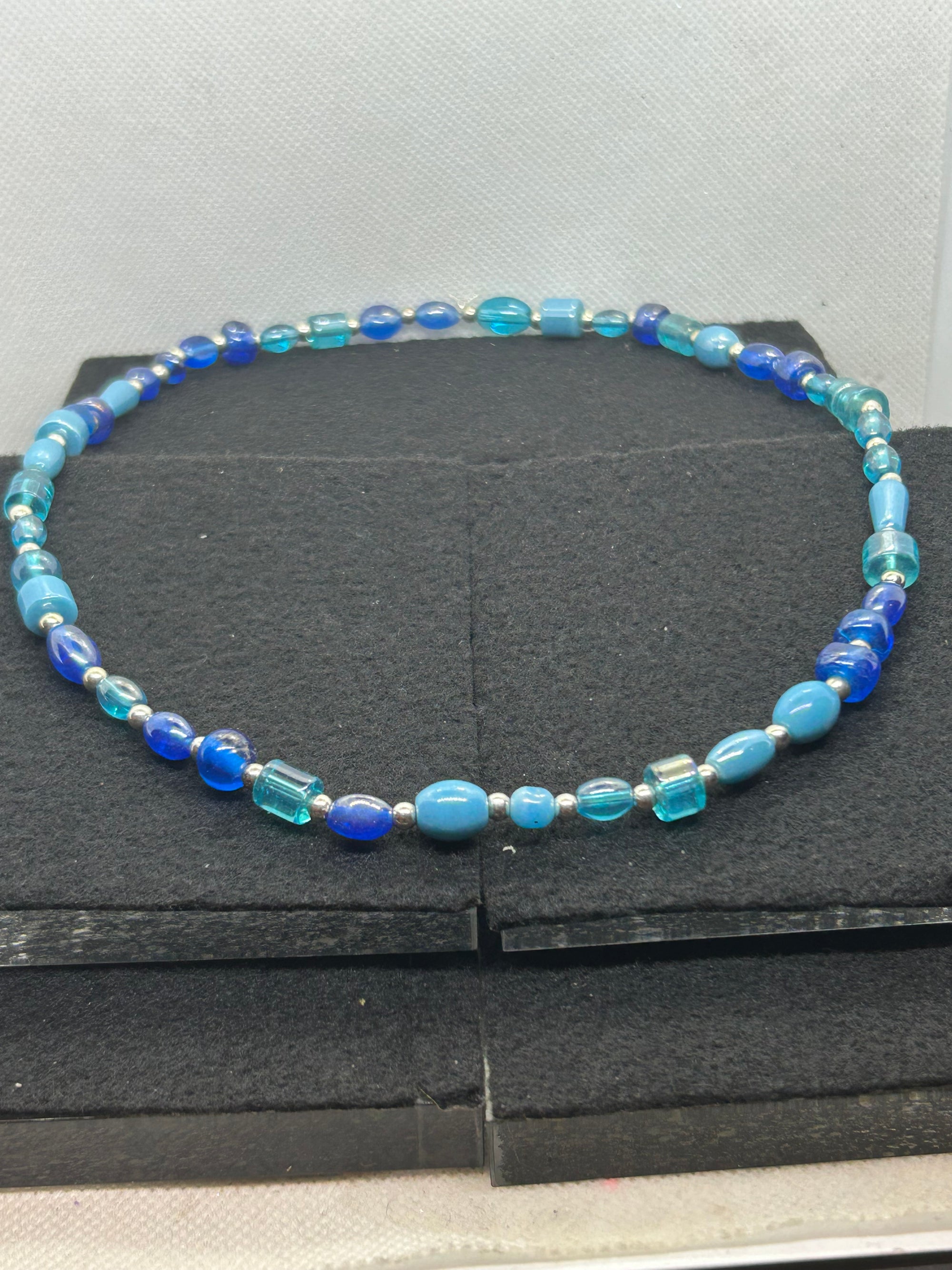 Assorted Blue Beaded Necklace