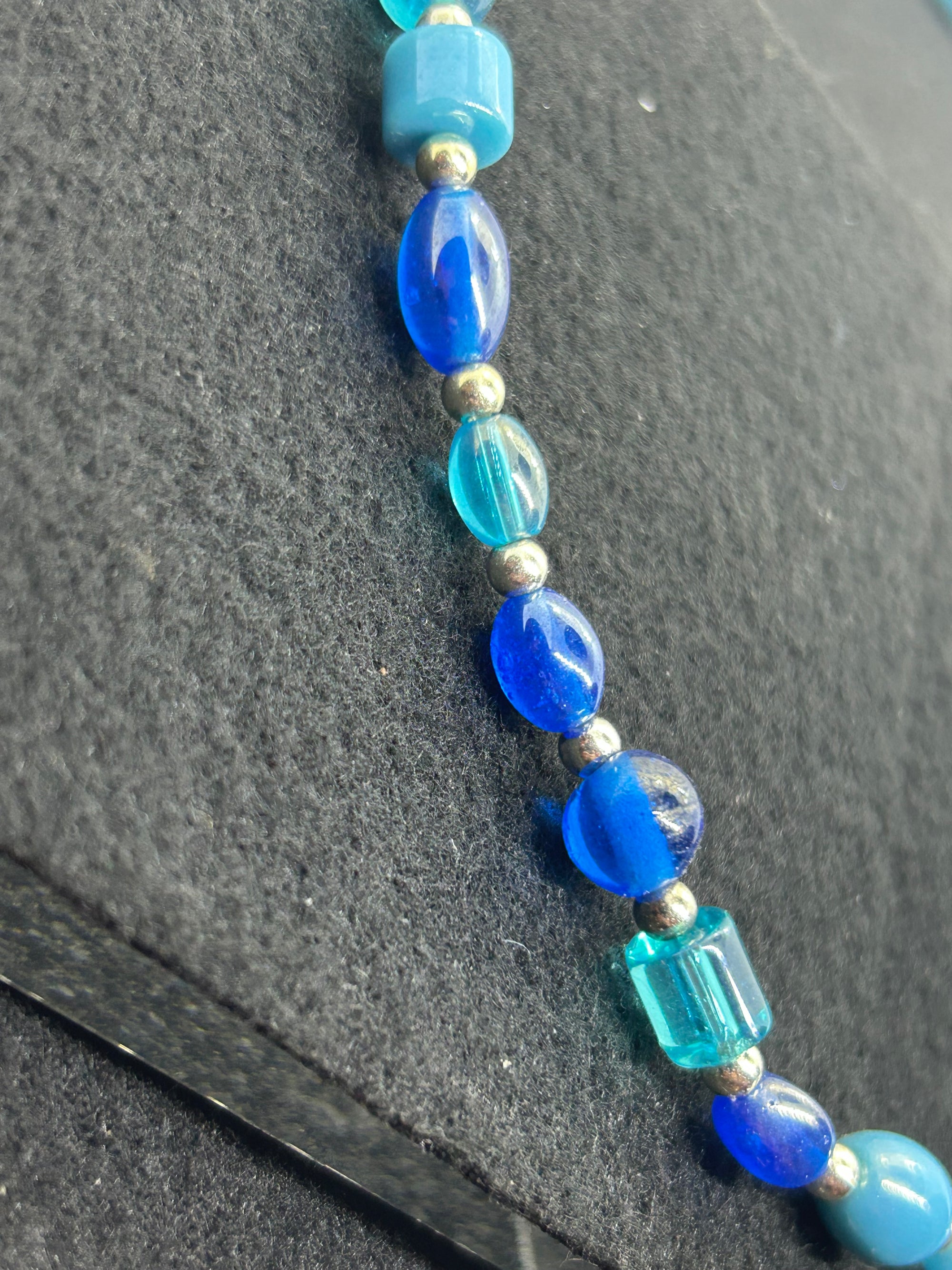 Assorted Blue Beaded Necklace