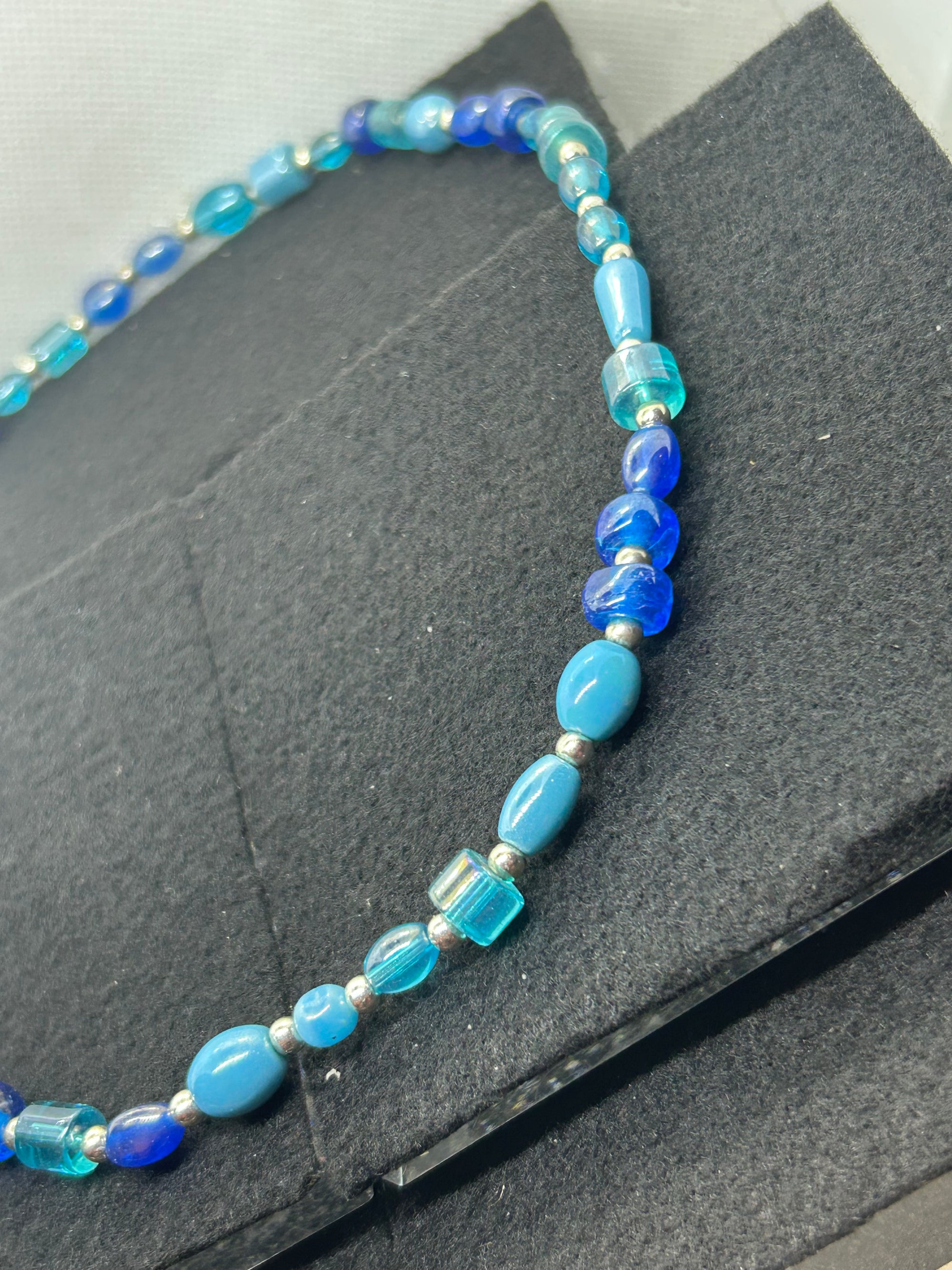 Assorted Blue Beaded Necklace