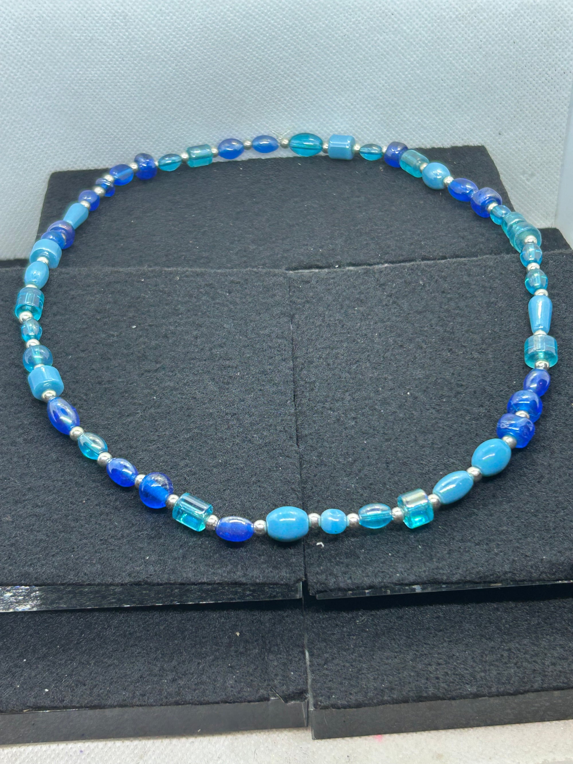 Assorted Blue Beaded Necklace