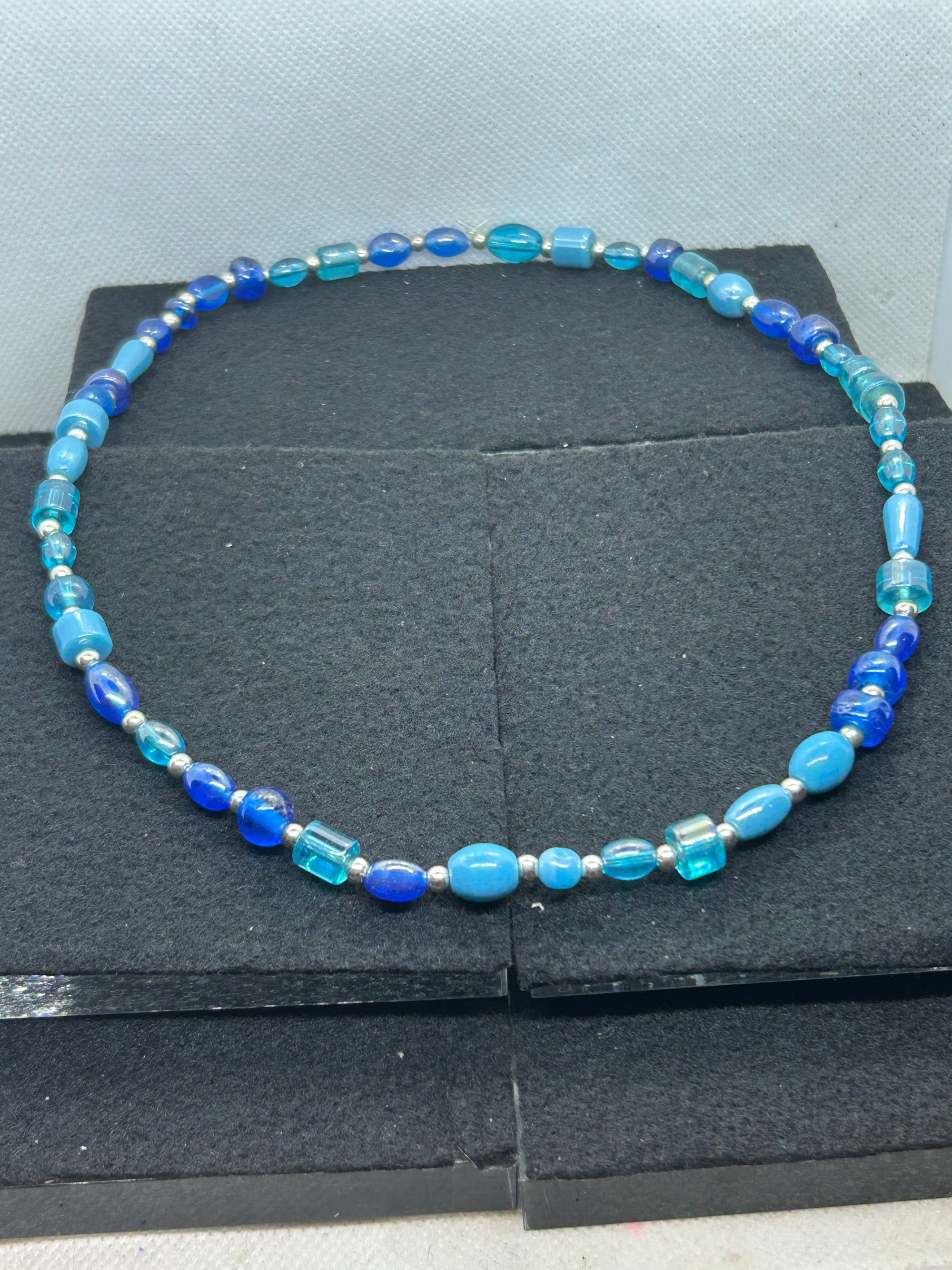 Assorted Blue Beaded Necklace