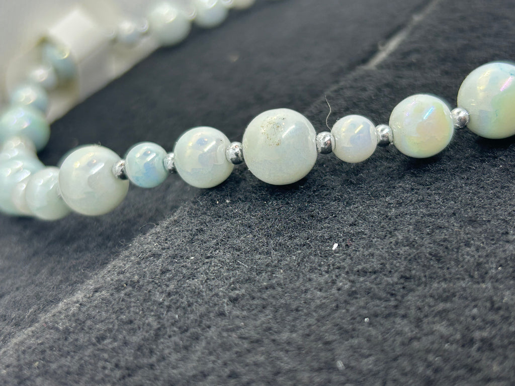 Slightly Blue Beaded Necklace