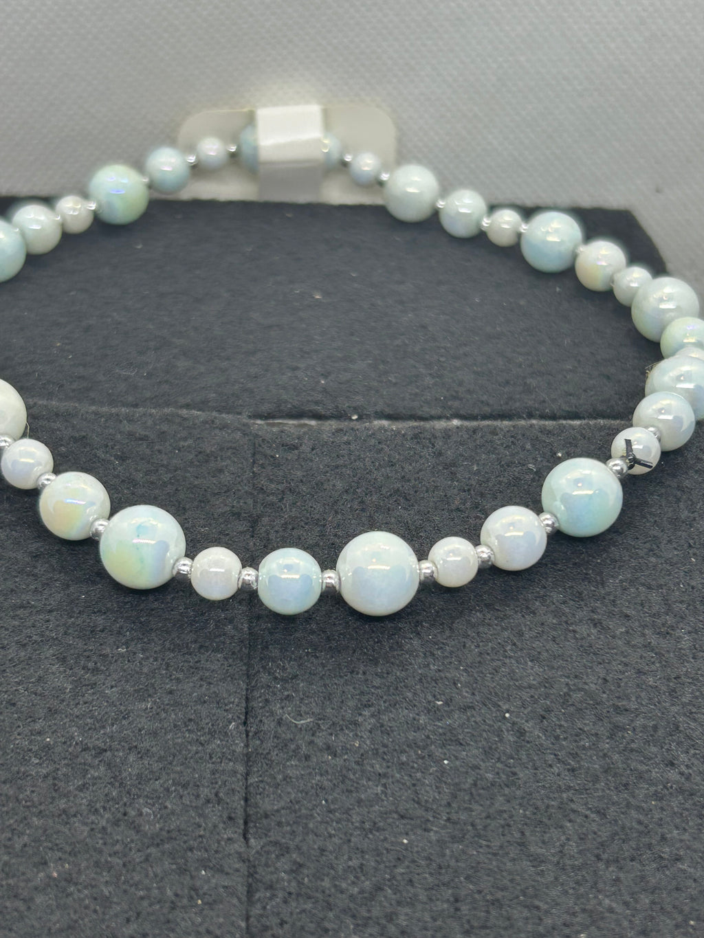 Slightly Blue Beaded Necklace