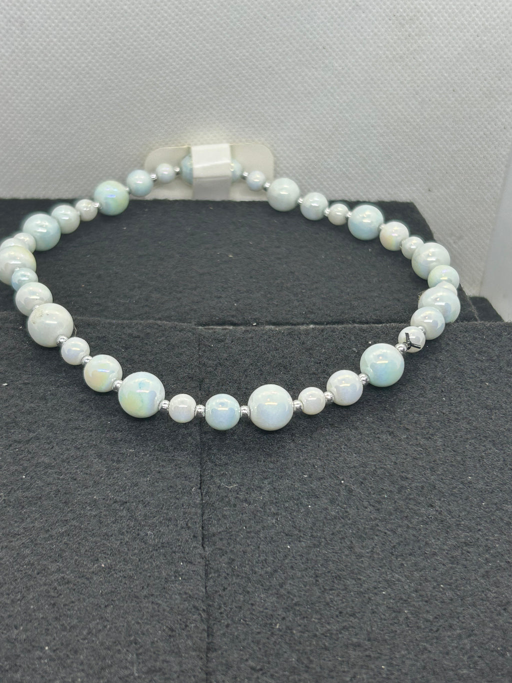 Slightly Blue Beaded Necklace