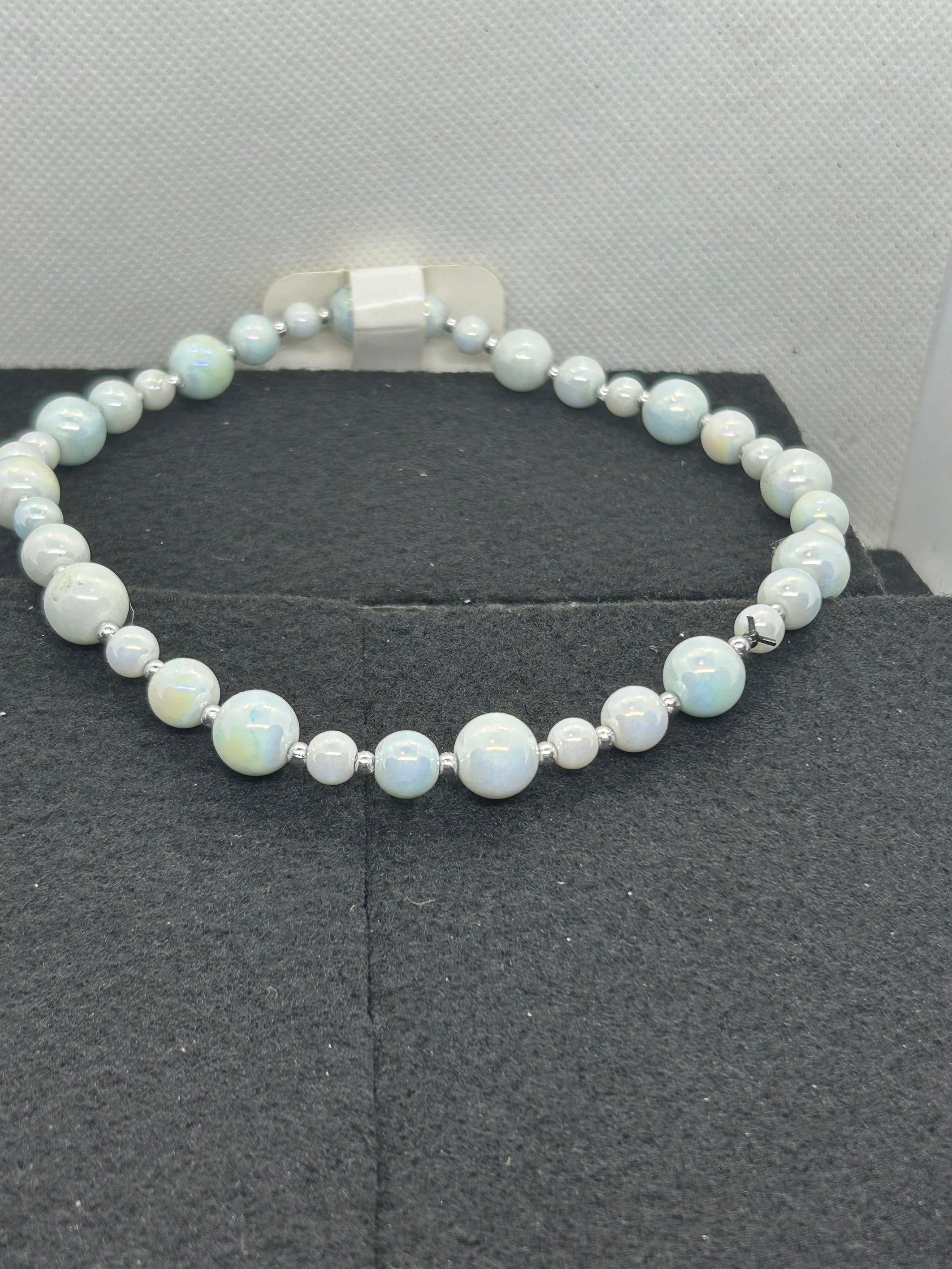 Slightly Blue Beaded Necklace