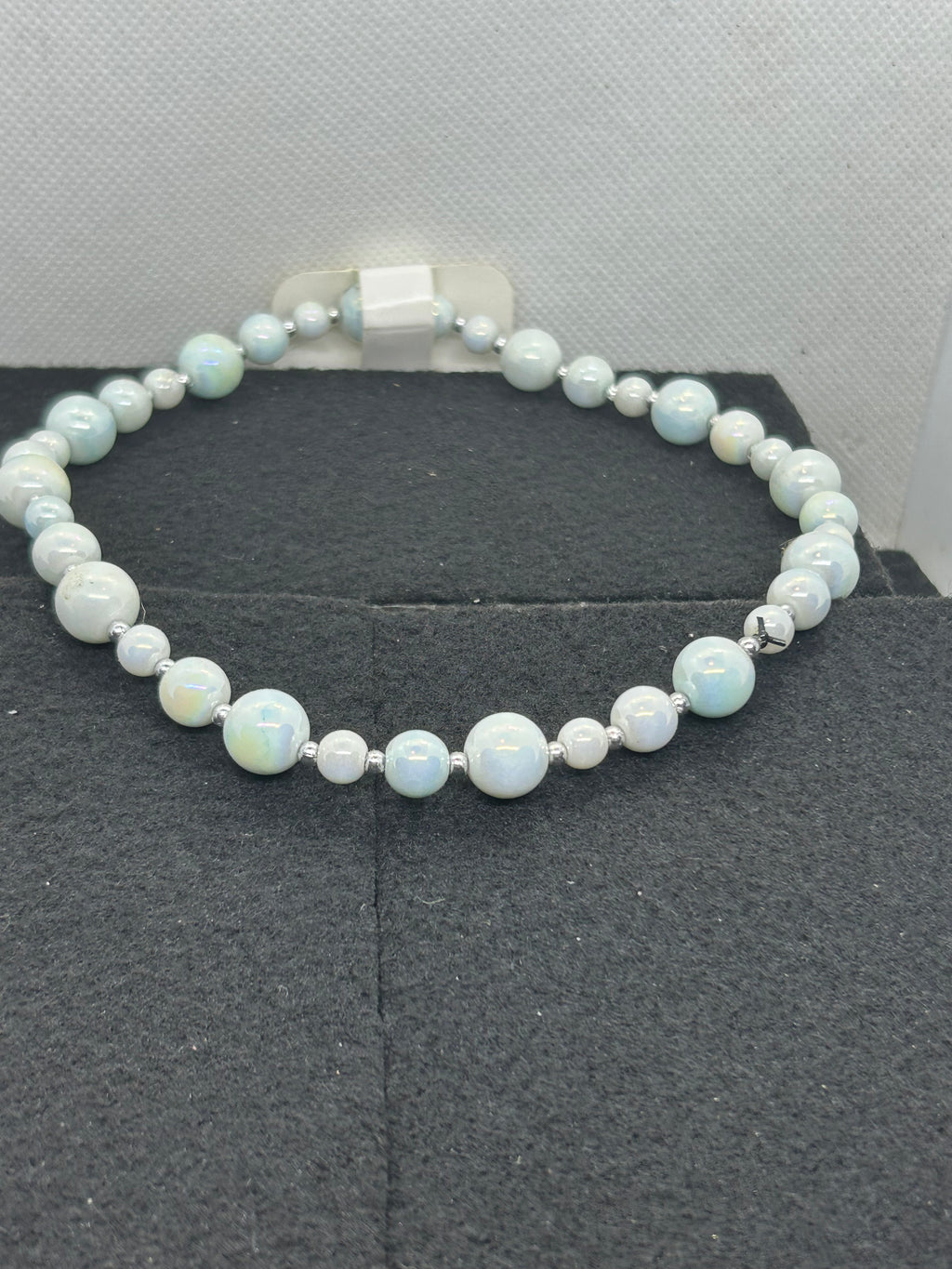 Slightly Blue Beaded Necklace