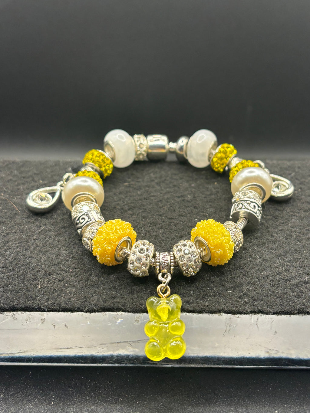Yellow Gummy bear Charm Bracelet